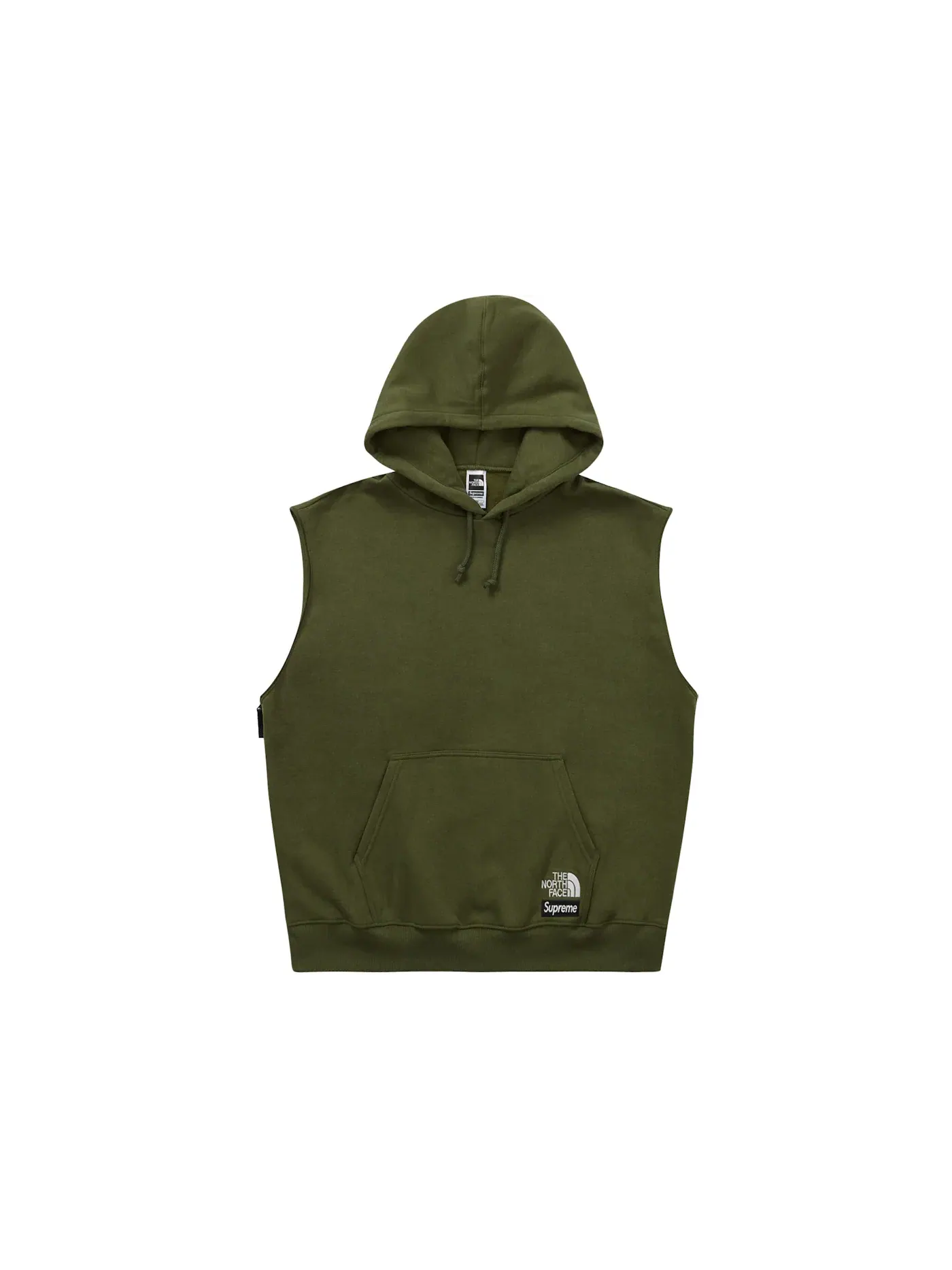 Мужская худи-трансформер с капюшоном Supreme The North Face Convertible Hooded Sweatshirt — изображение 2 из 2, оливковый