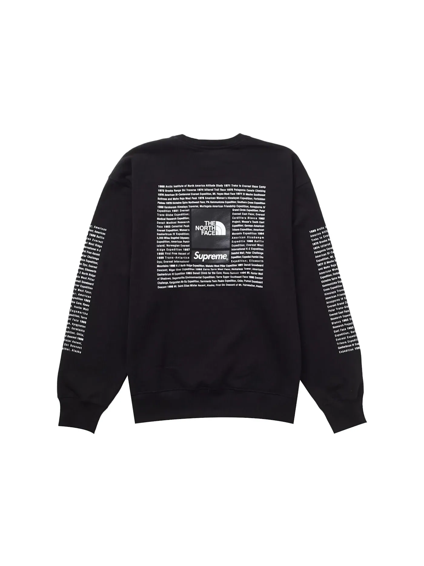 Мужской свитшот с принтом Supreme The North Face — изображение 1 из 3, черный