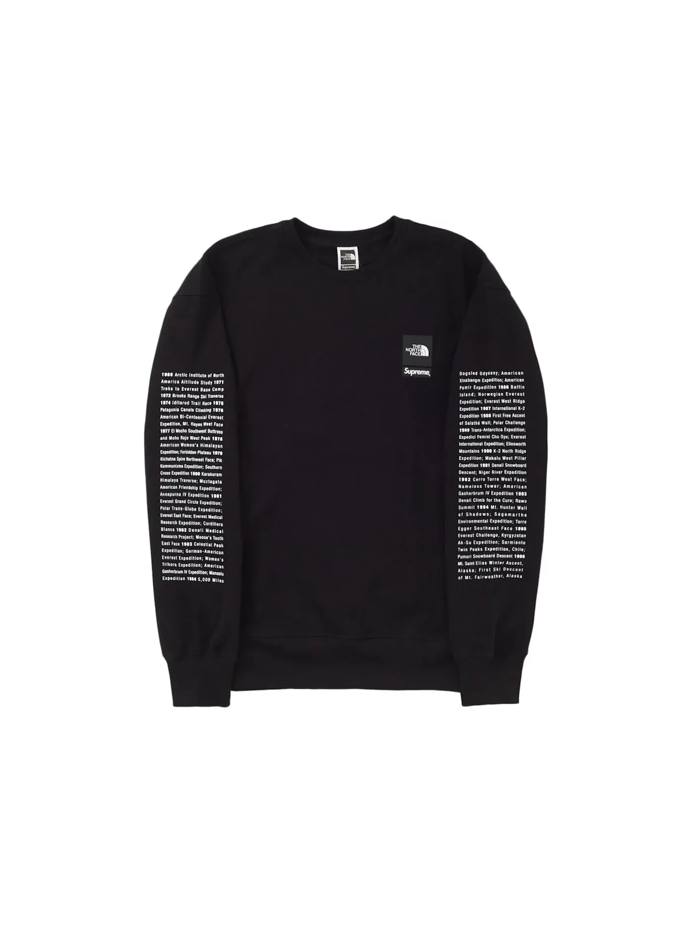 Мужской свитшот с принтом Supreme The North Face — изображение 3 из 3, черный