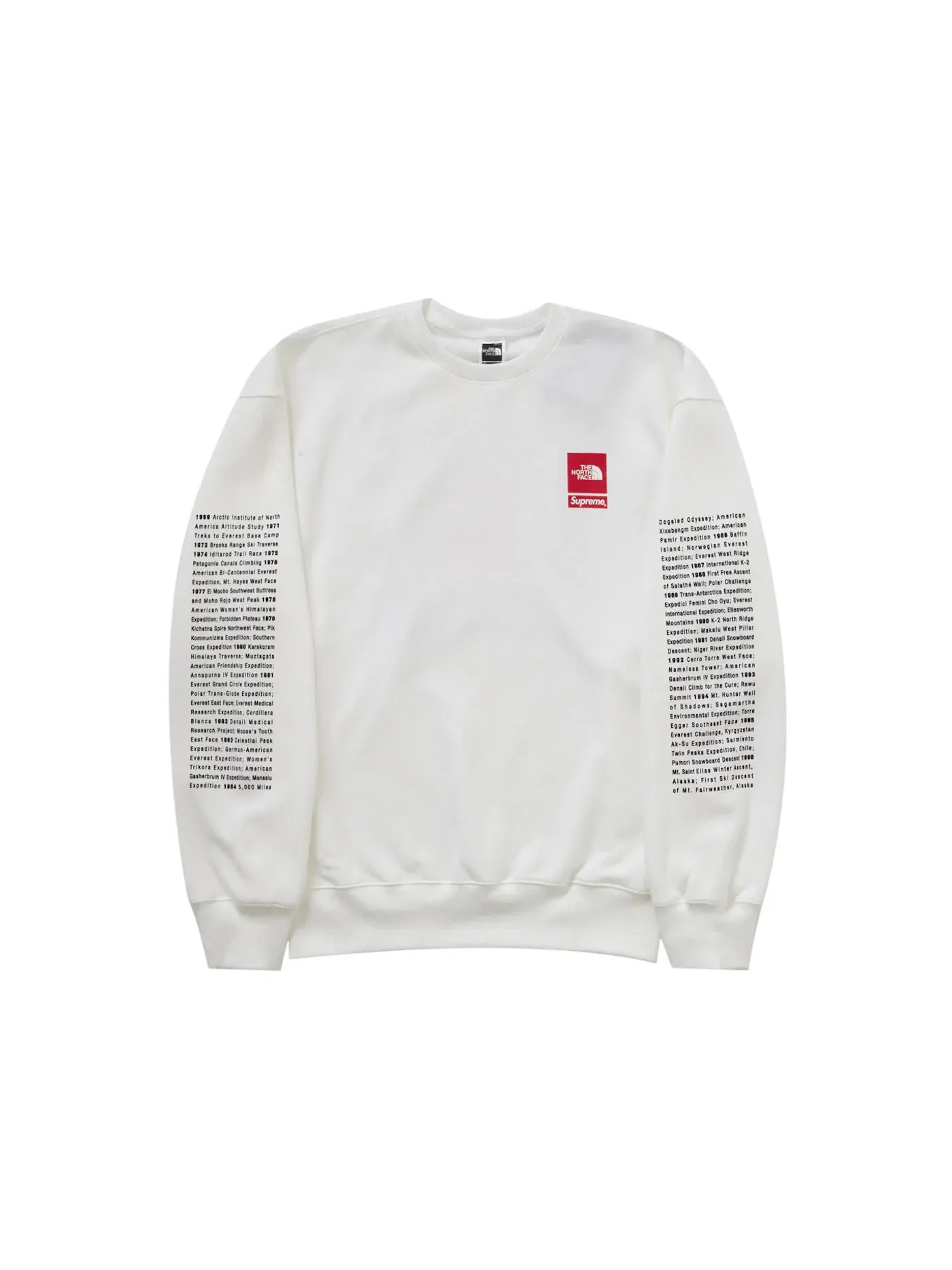 Мужской свитшот с принтом Crewneck Supreme — изображение 3 из 3, белый