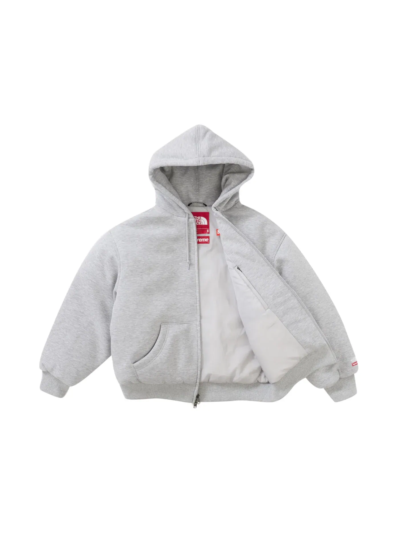 Мужская худи с капюшоном на пуховом наполнителе The North Face Supreme — изображение 3 из 3, серый