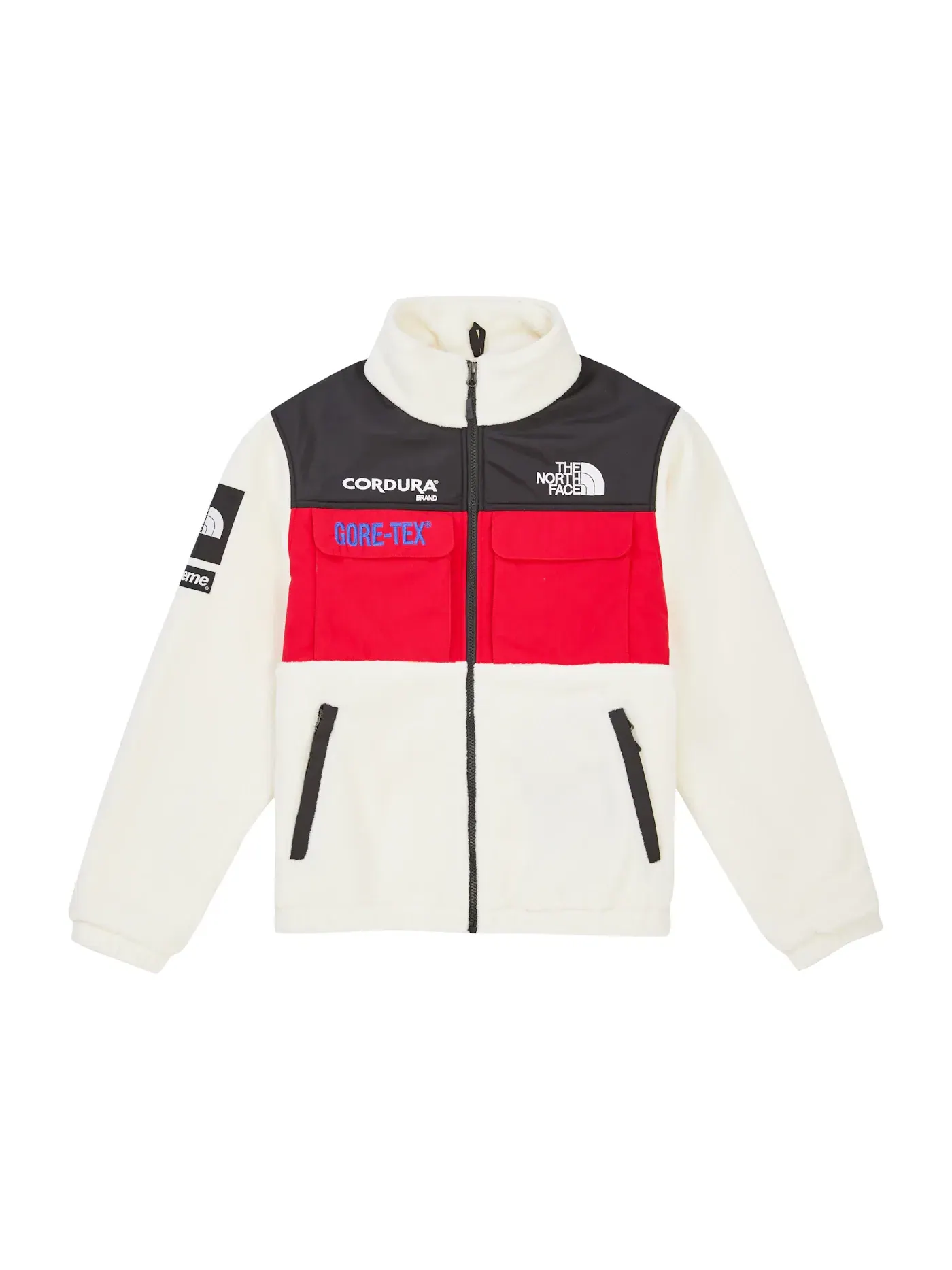 Мужская флисовая куртка с цветовой блокировкой Supreme The North Face Expedition Fleece — изображение 1 из 2, белый