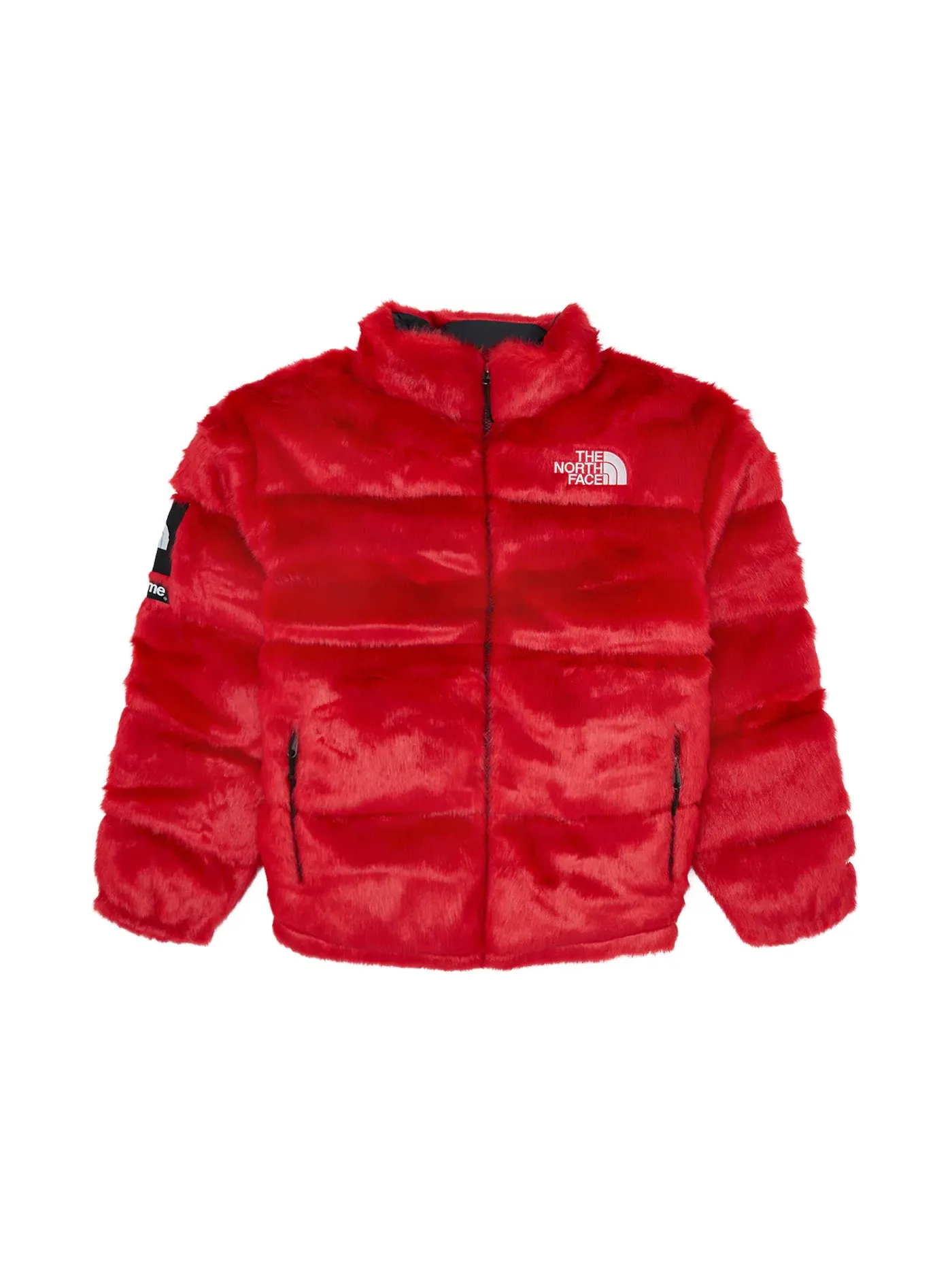Мужская куртка с искусственным мехом Nuptse Jacket Supreme — изображение 1 из 2, красный