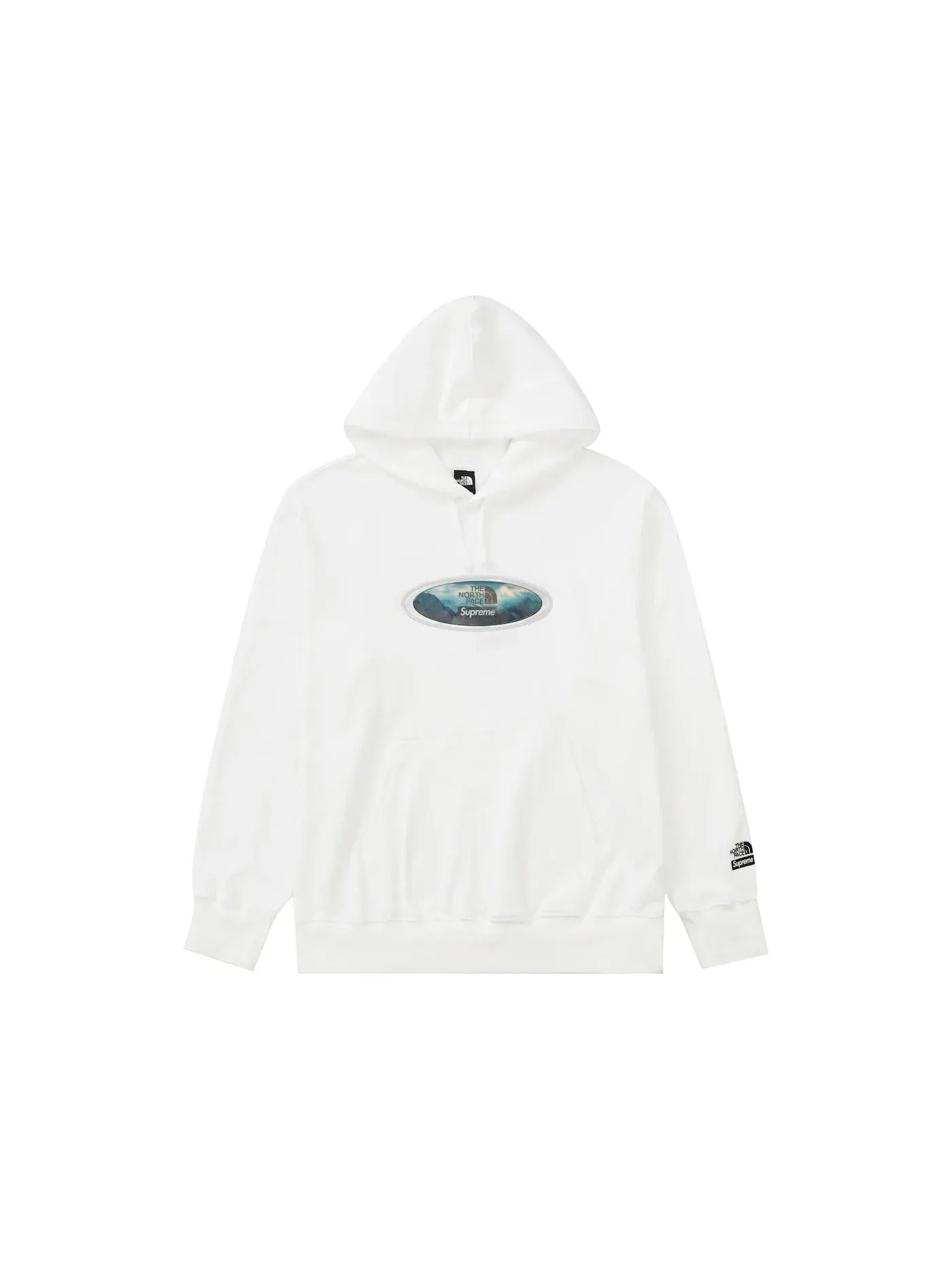 Мужской худи с принтом Lenticular Mountains Supreme — изображение 1 из 1, белый