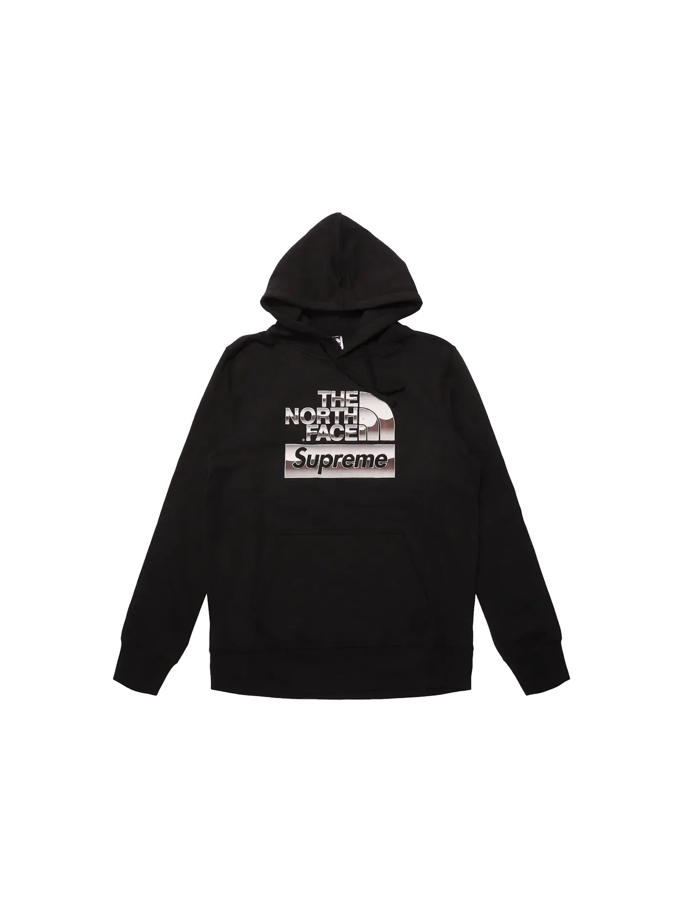 Мужская худи с металлическим логотипом Supreme The North Face — изображение 1 из 2, черный