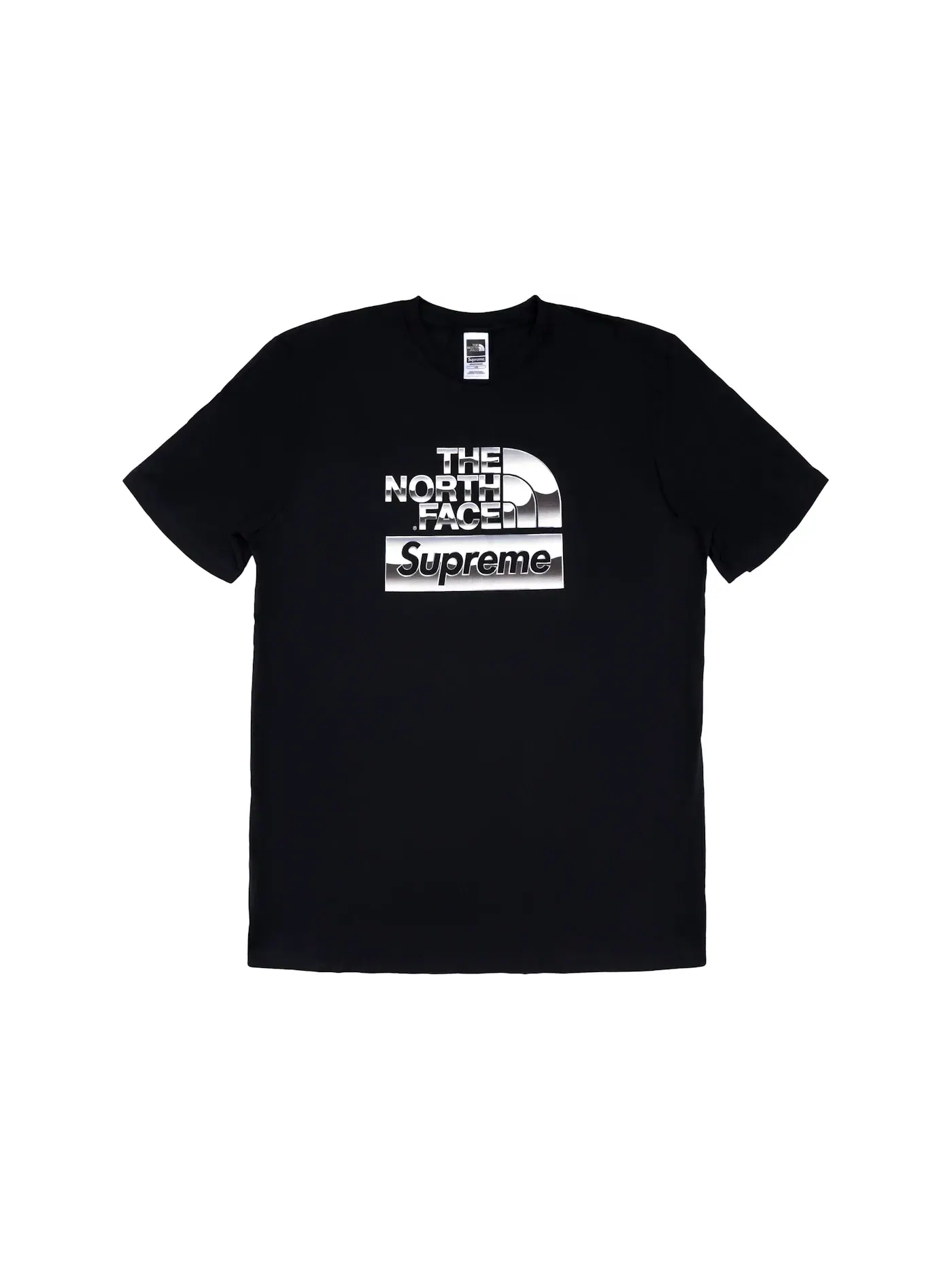 Мужская футболка с металлическим принтом Supreme The North Face Metallic Logo — изображение 1 из 2, черный