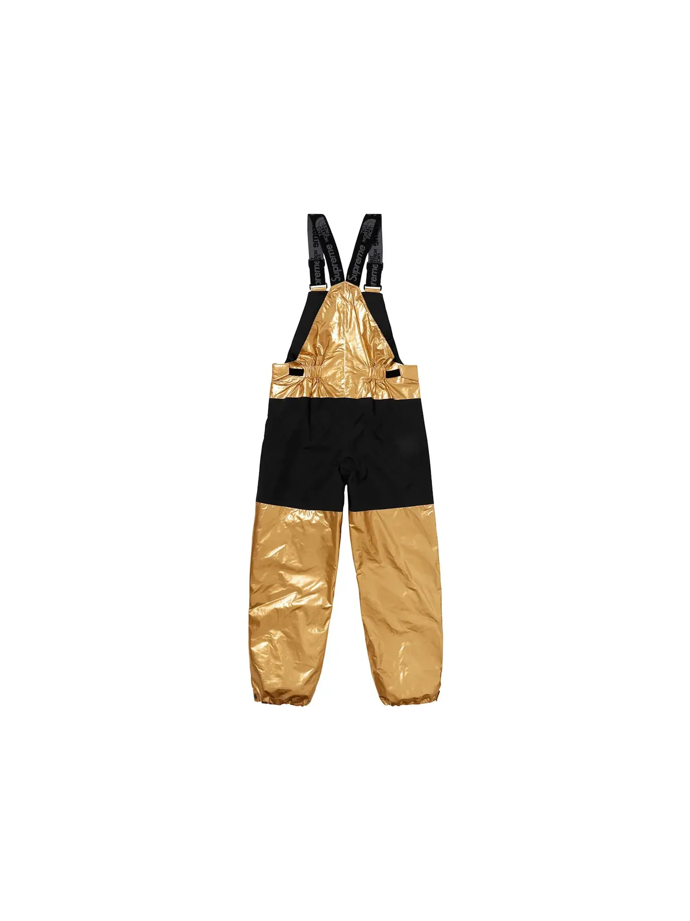 Мужские штаны с металлическим принтом Supreme The North Face Metallic Mountain Bib — изображение 2 из 2, золото