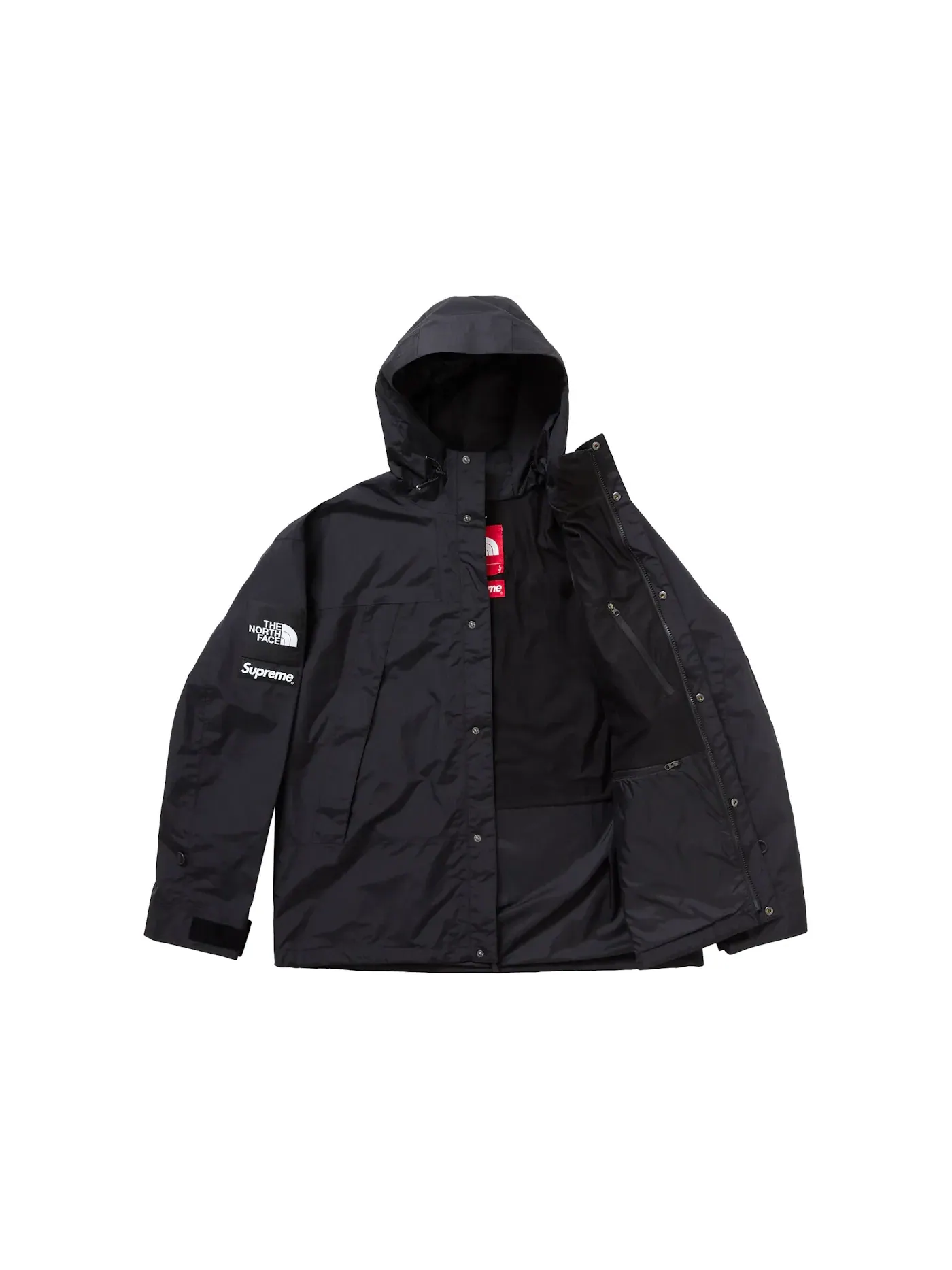 Мужская куртка с принтом Mountain Jacket Supreme, The North Face — изображение 2 из 3, черный