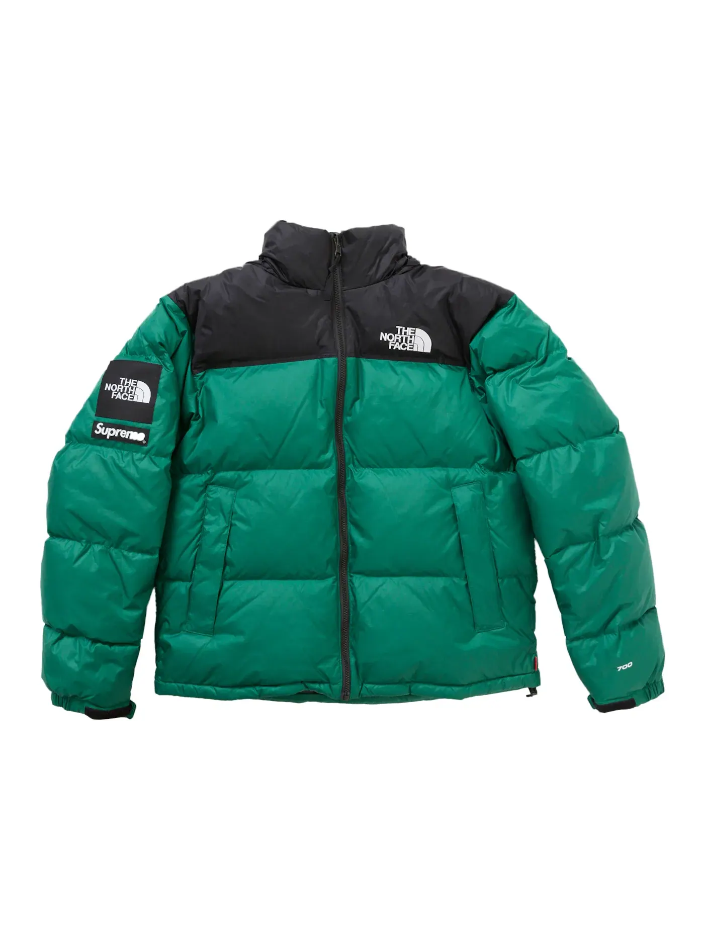 Мужская куртка с принтом Nuptse Jacket Supreme — изображение 2 из 4, зеленый