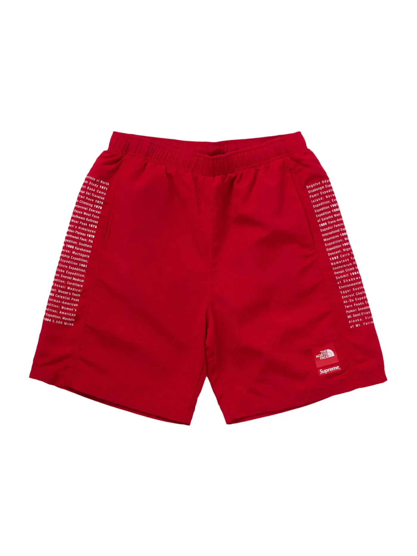 Мужские шорты с принтом Supreme The North Face — изображение 1 из 3, красный