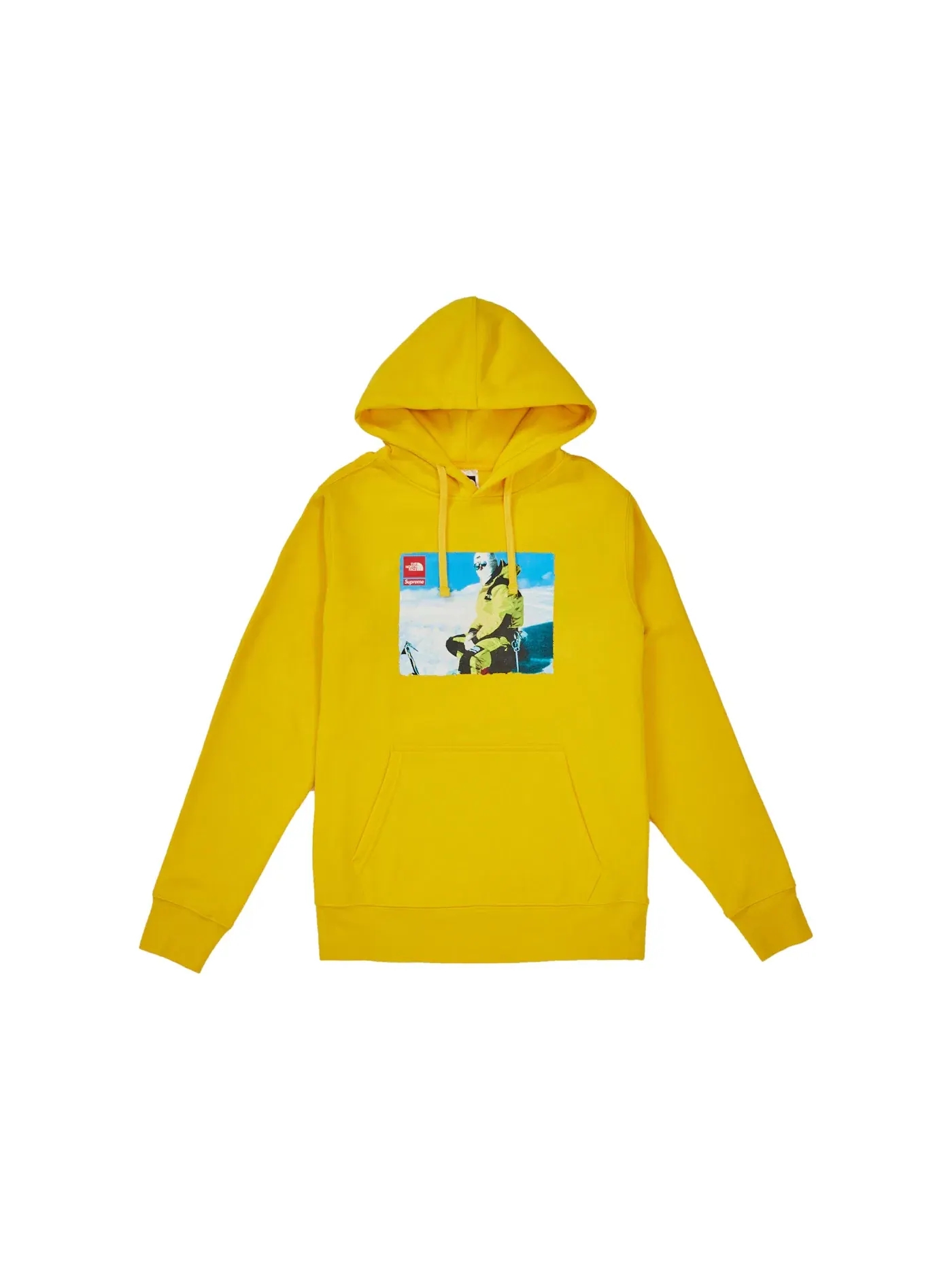 Мужская худи с капюшоном с принтом The North Face Photo Supreme — изображение 1 из 1, желтый