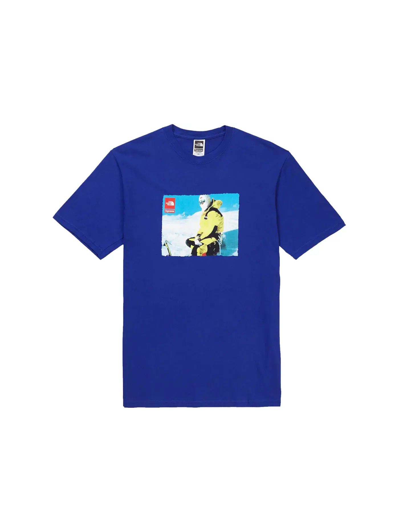 Мужская футболка с принтом Supreme The North Face Tee — изображение 1 из 1, королевский