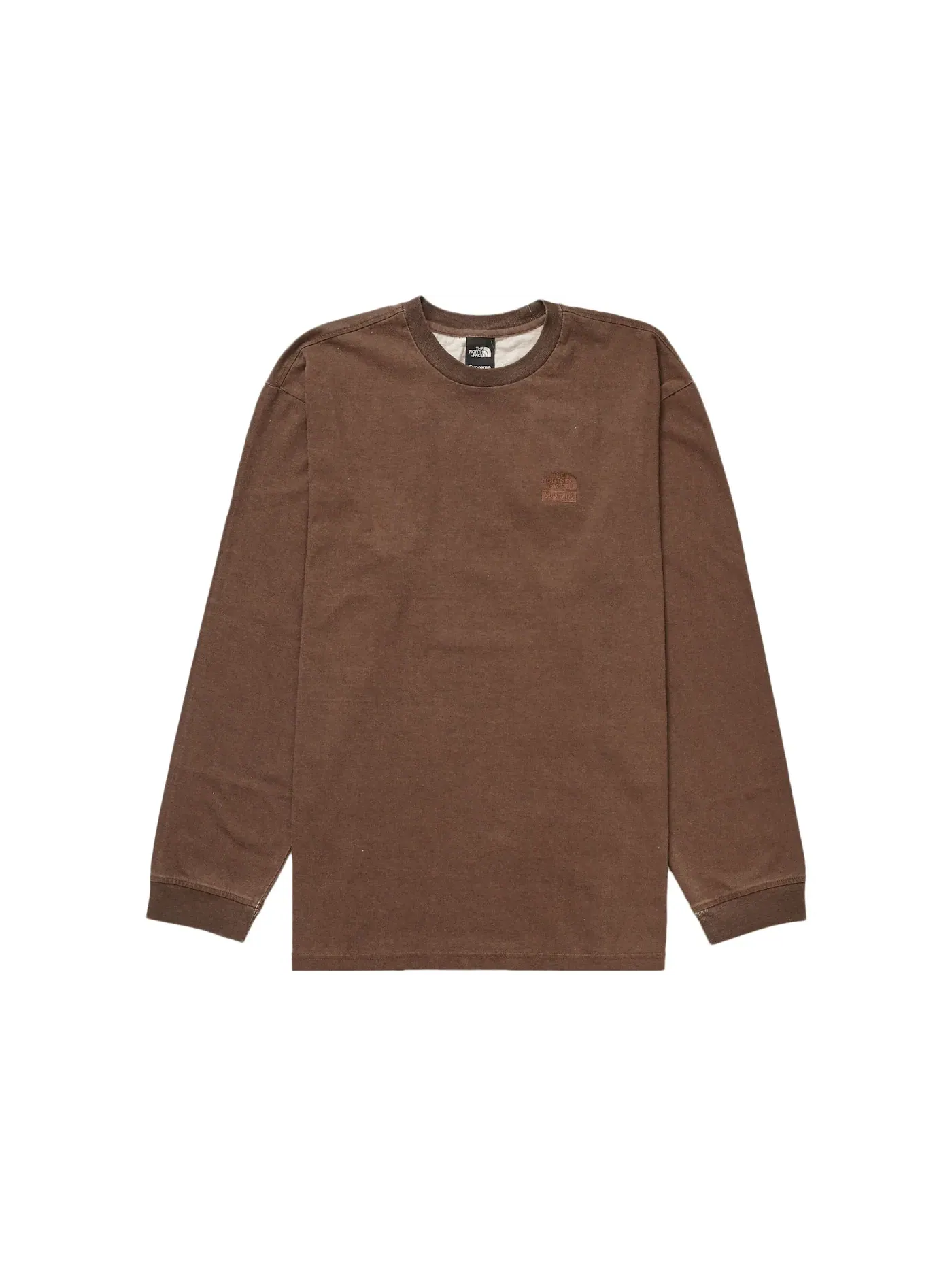 Мужская футболка с длинным рукавом с принтом Supreme The North Face Pigment Printed L/S Top — изображение 1 из 1, коричневый