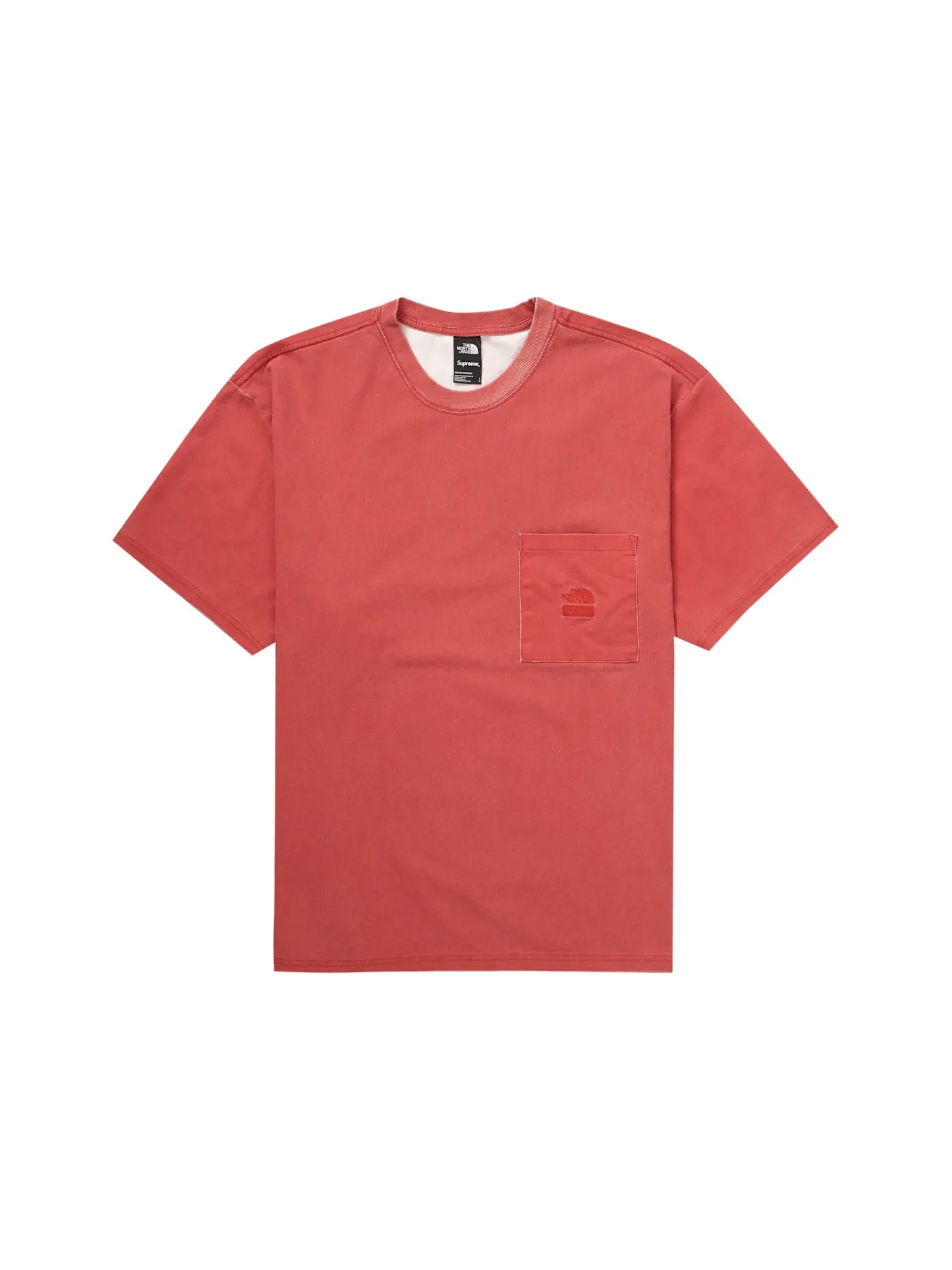 Мужская футболка с принтом Supreme The North Face Pigment Printed Pocket Tee — изображение 1 из 1, красный