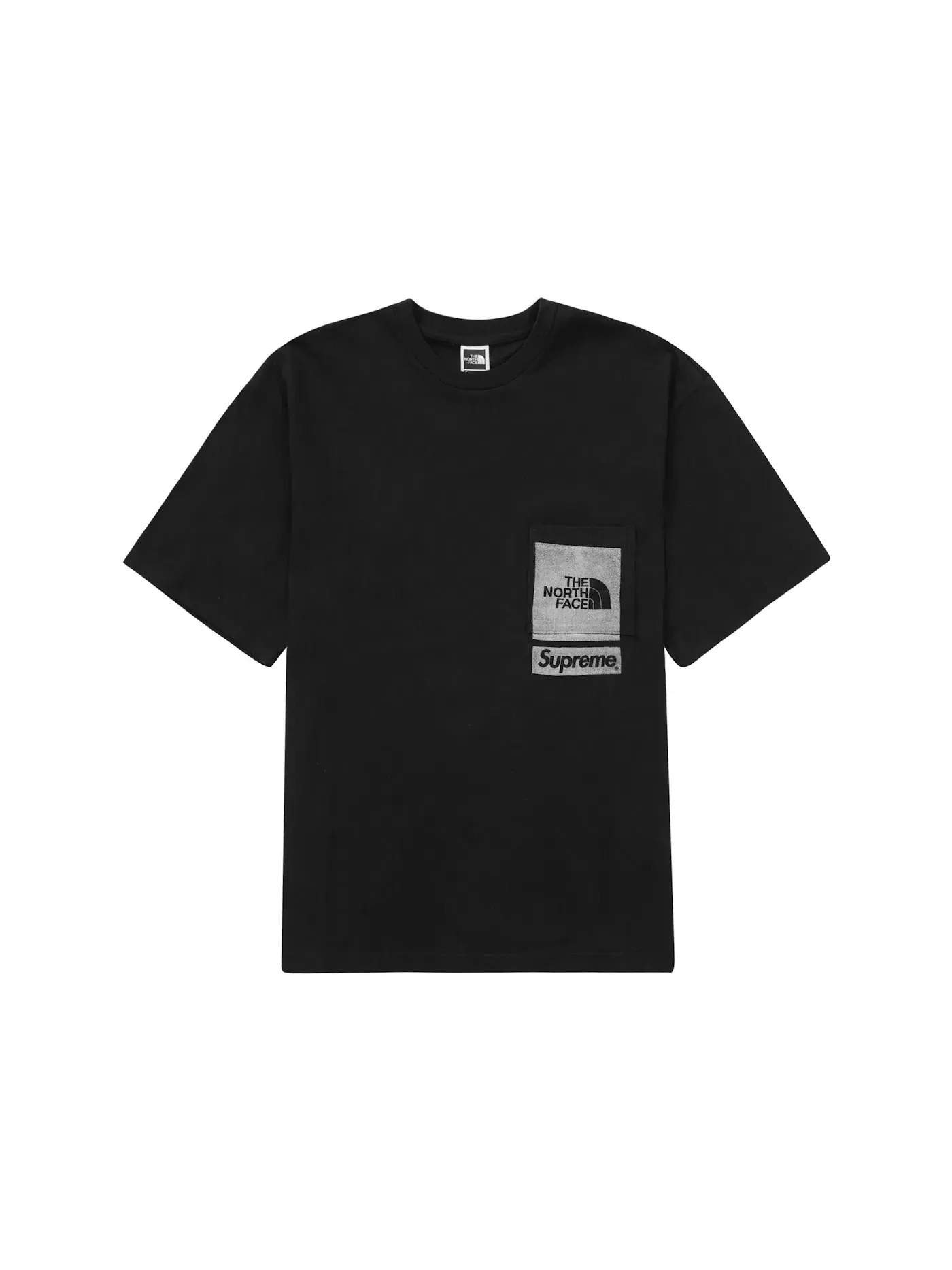 Мужская футболка с нагрудным карманом Supreme The North Face Printed Pocket Tee Supreme — изображение 1 из 1, черный