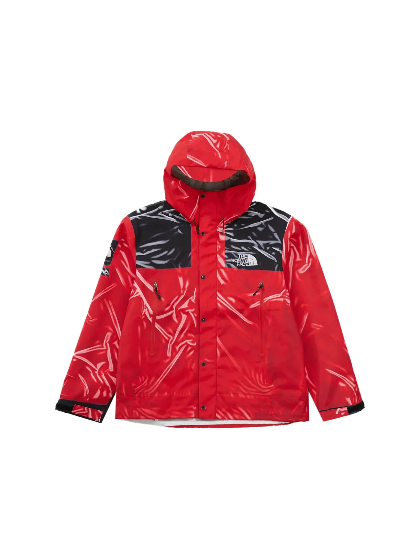 Мужская куртка с принтом Trompe L'oeil Supreme, The North Face — изображение 1 из 2, красный