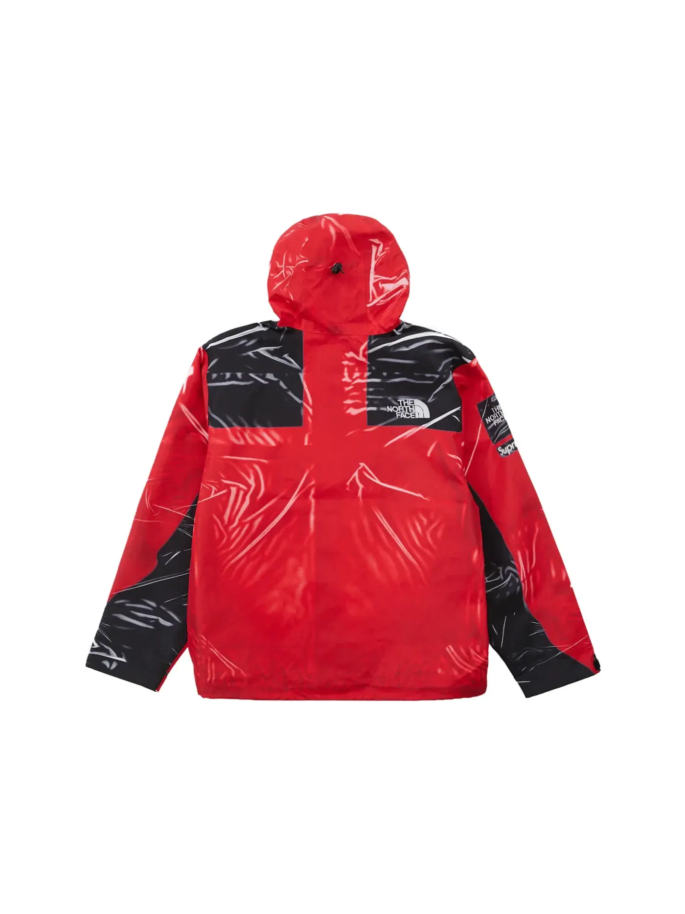 Мужская куртка с принтом Trompe L'oeil Supreme, The North Face — изображение 2 из 2, красный