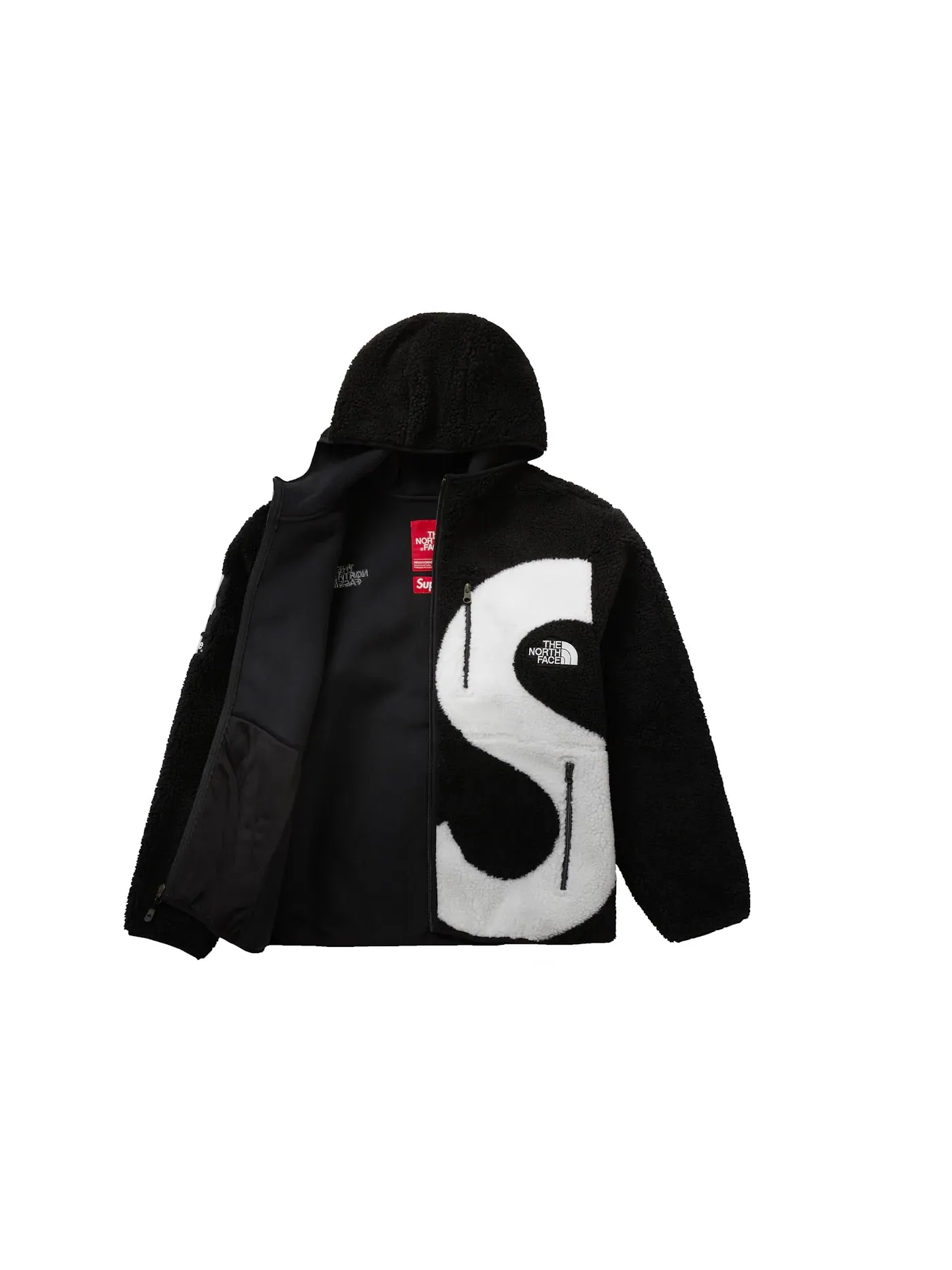Мужская куртка-флис с принтом Fleece Jacket Supreme — изображение 2 из 3, черный
