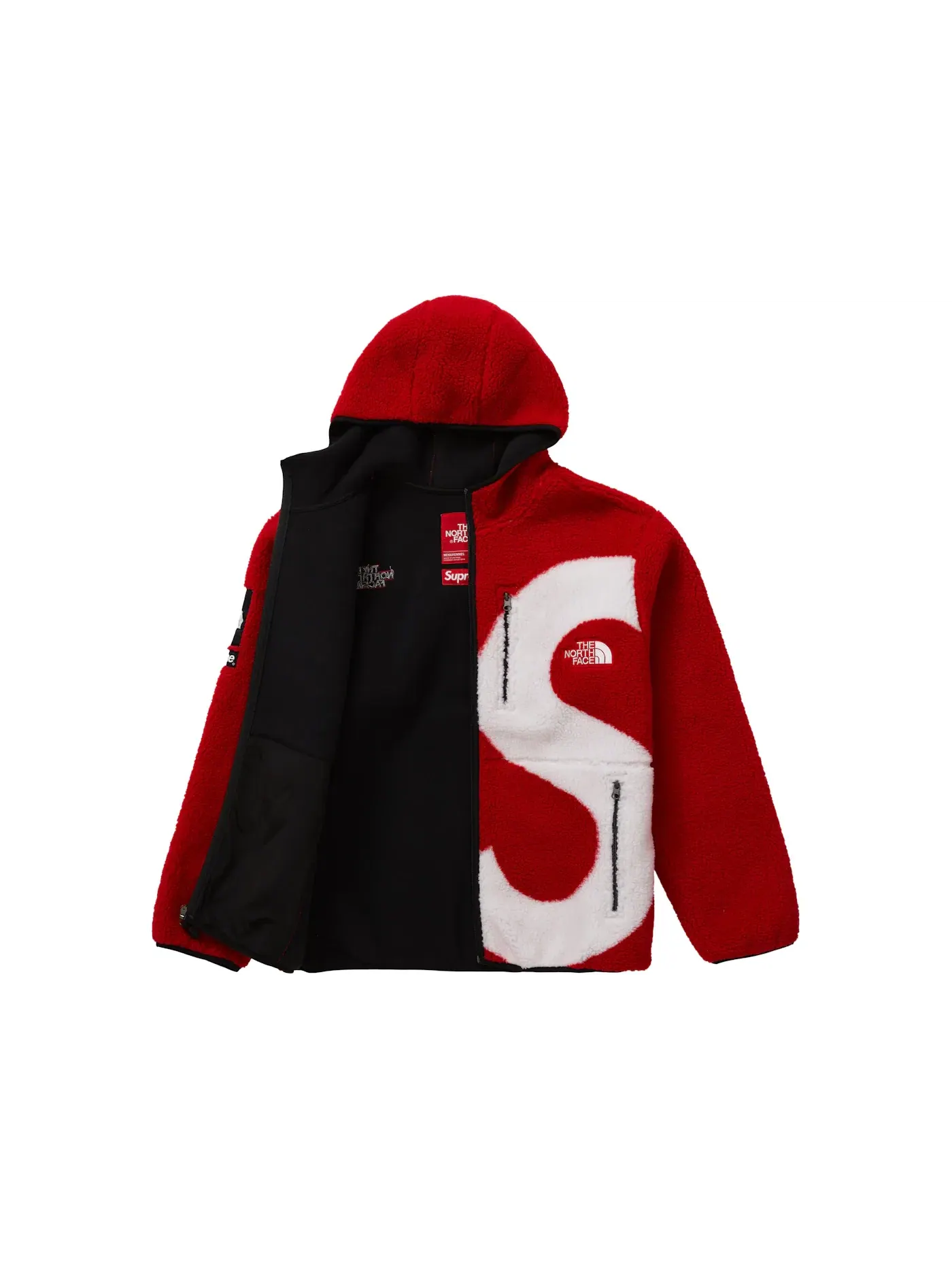 Мужская флисовая куртка с принтом Fleece Jacket Supreme — изображение 2 из 3, красный