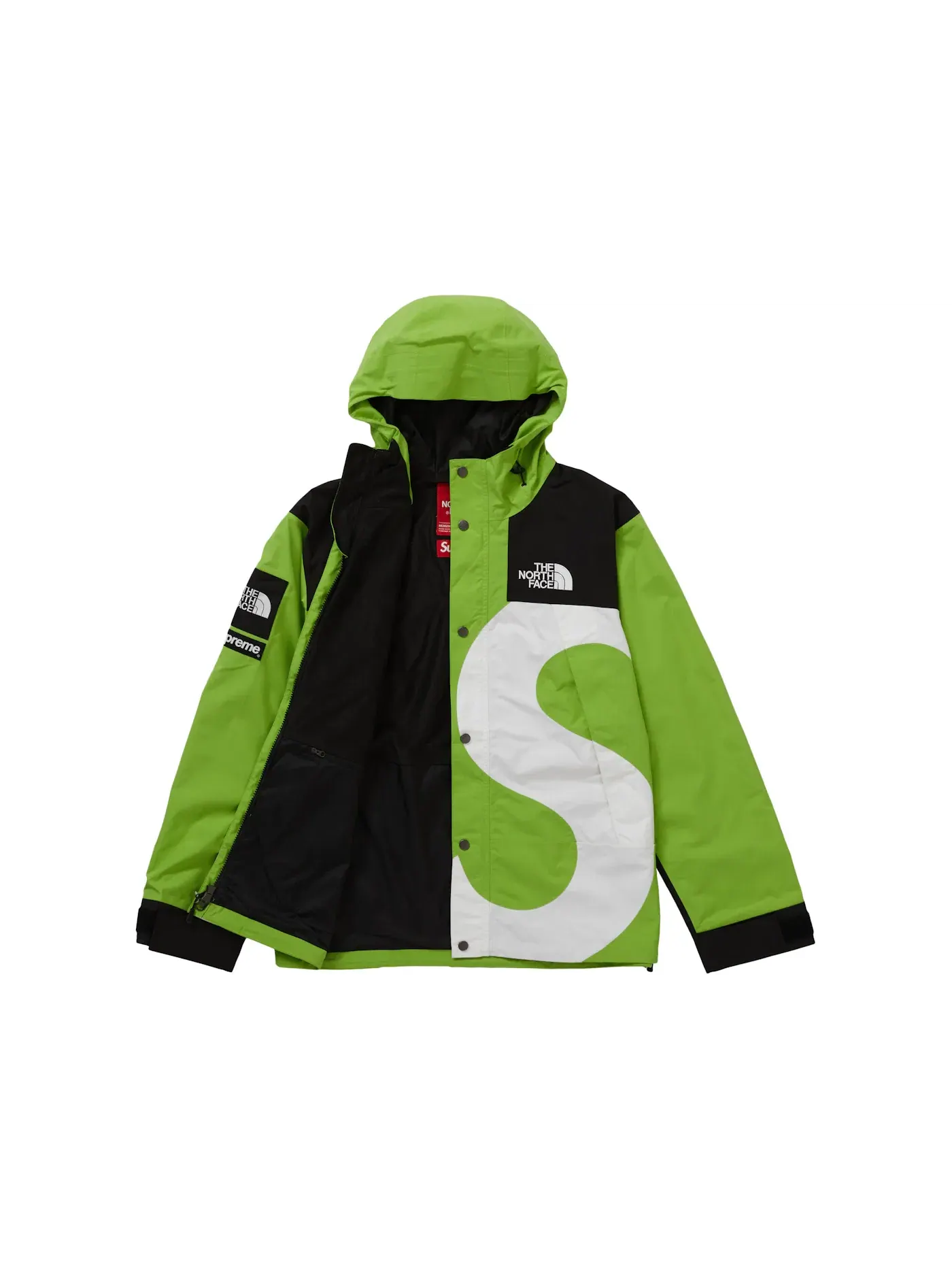 Мужская куртка-анорак с принтом Mountain Jacket Supreme — изображение 2 из 3, лаймовый
