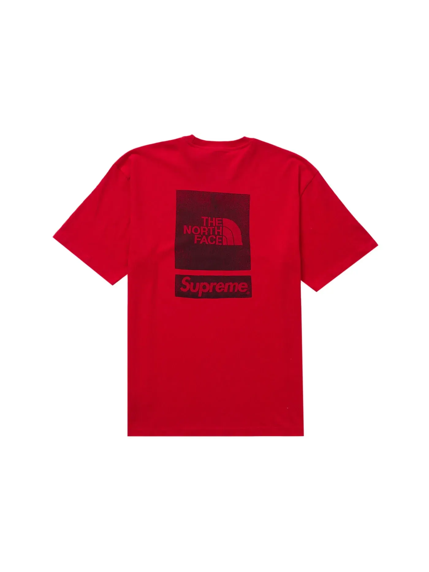 Мужская футболка с принтом Supreme The North Face Top — изображение 1 из 2, красный