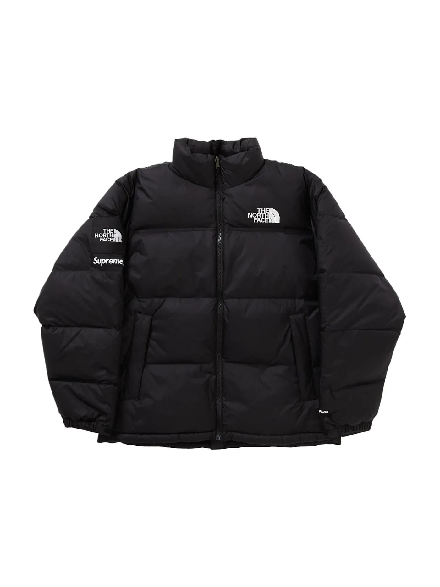 Мужская куртка с принтом Split Nuptse Supreme — изображение 2 из 3, черный