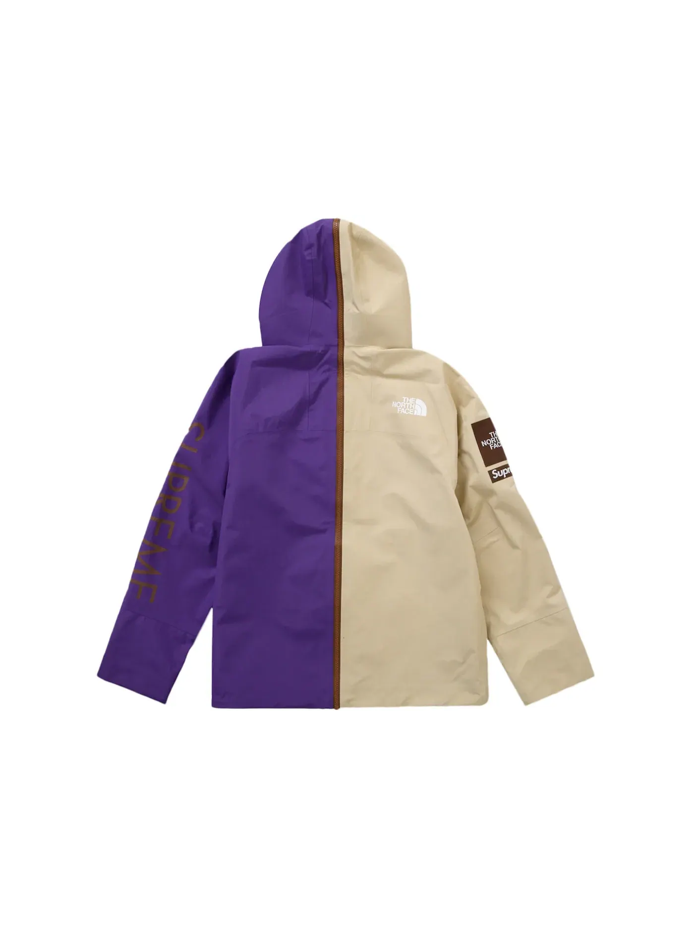 Мужская куртка с проклеенными швами Supreme The North Face Split Taped Seam Shell — изображение 3 из 3, бежевый