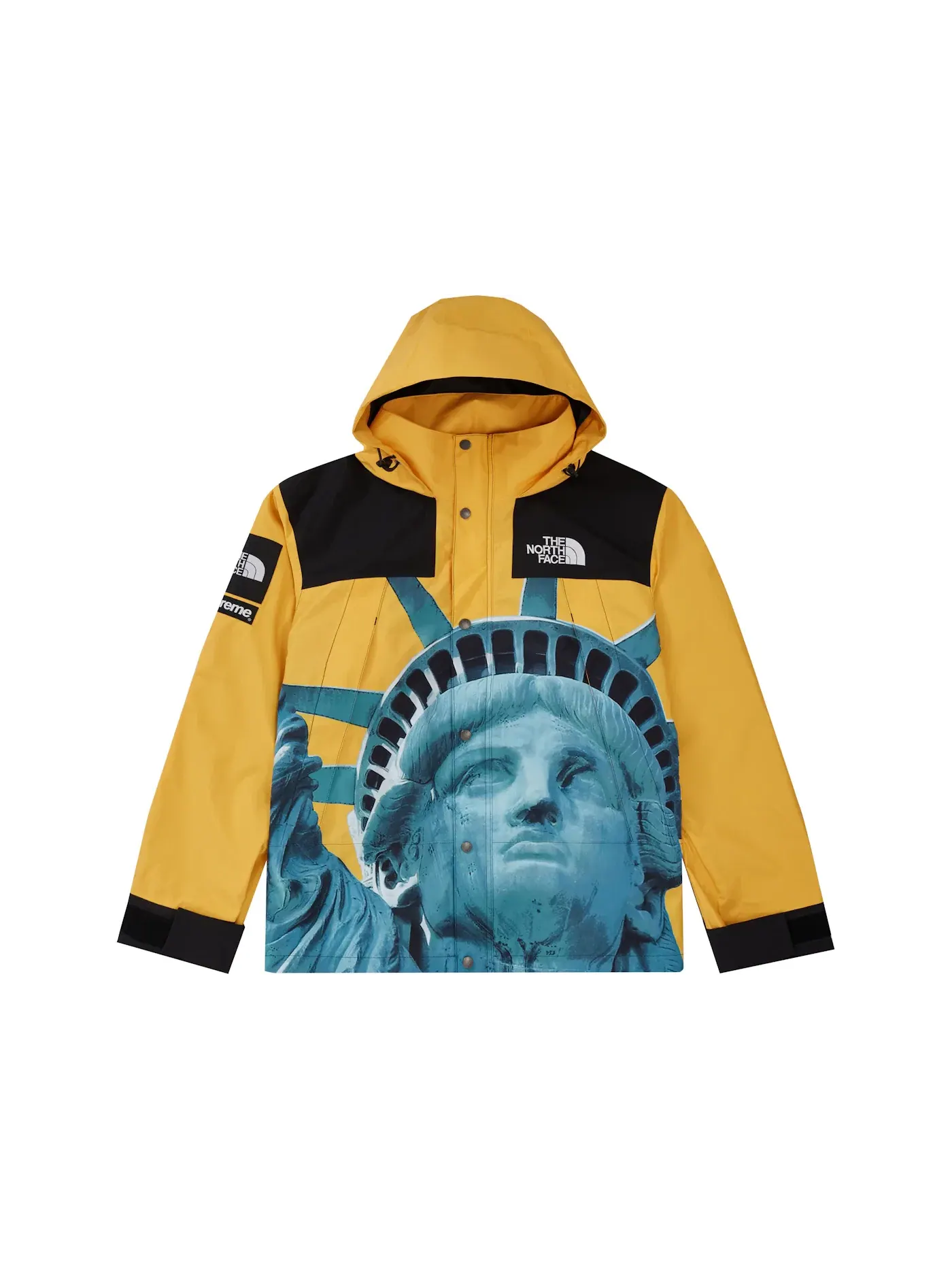 Мужская куртка с принтом Статуи Свободы Supreme The North Face — изображение 1 из 3, желтый