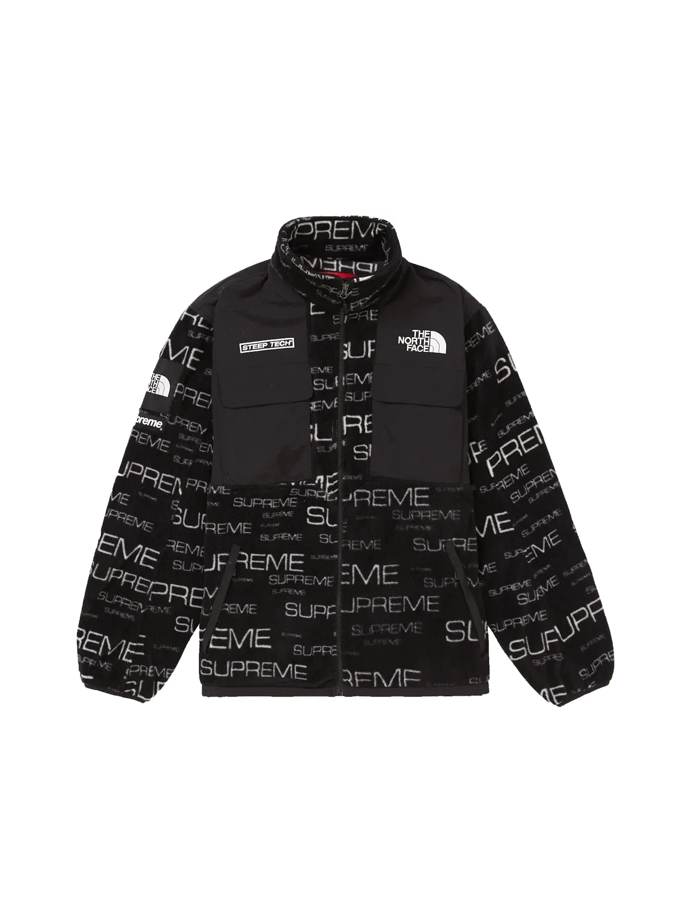 Мужская куртка с принтом Steep Tech Fleece Supreme — изображение 1 из 3, черный