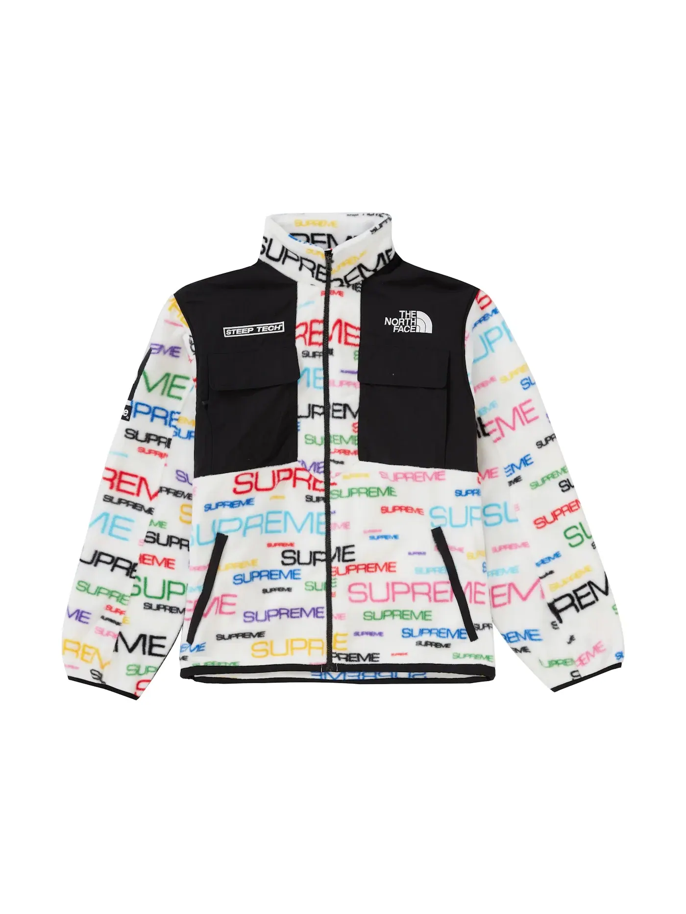 Мужская флисовая куртка с принтом Steep Tech Supreme, The North Face — изображение 1 из 3, белый