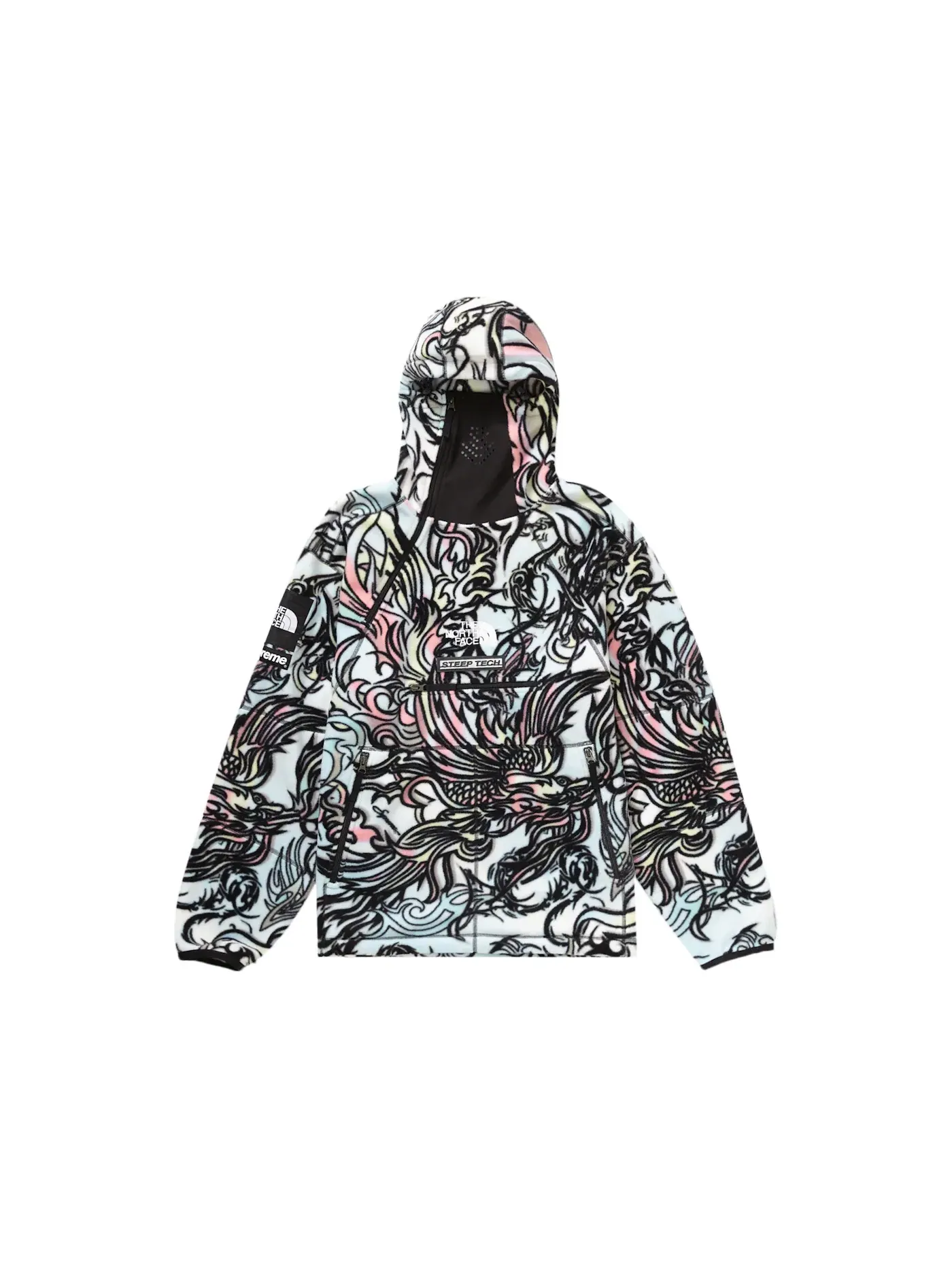 Мужской пуловер с принтом Supreme The North Face Steep Tech Fleece — изображение 1 из 2, мульти