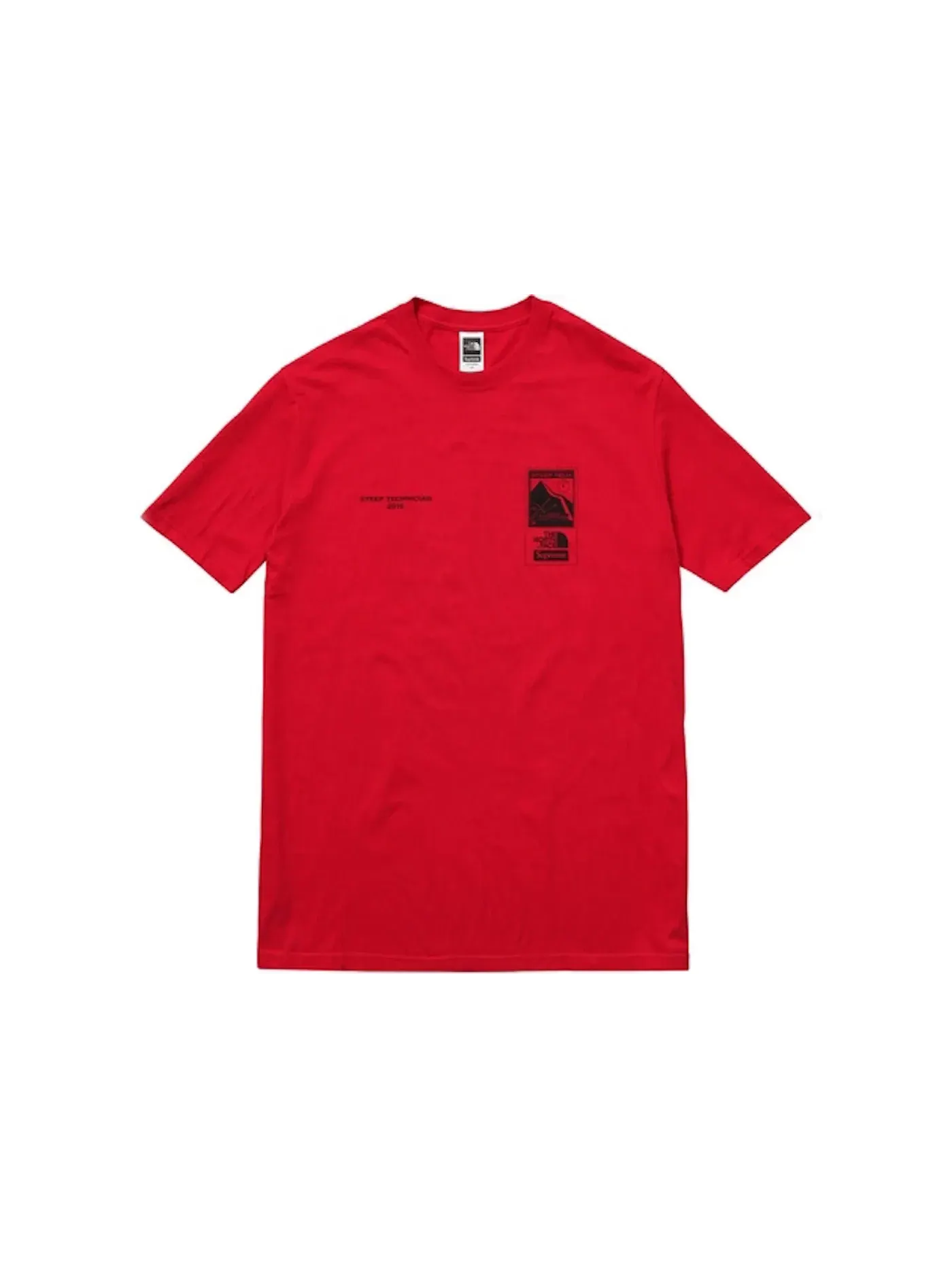 Мужская футболка с принтом Supreme The North Face Steep Tech Tee — изображение 1 из 2, красный