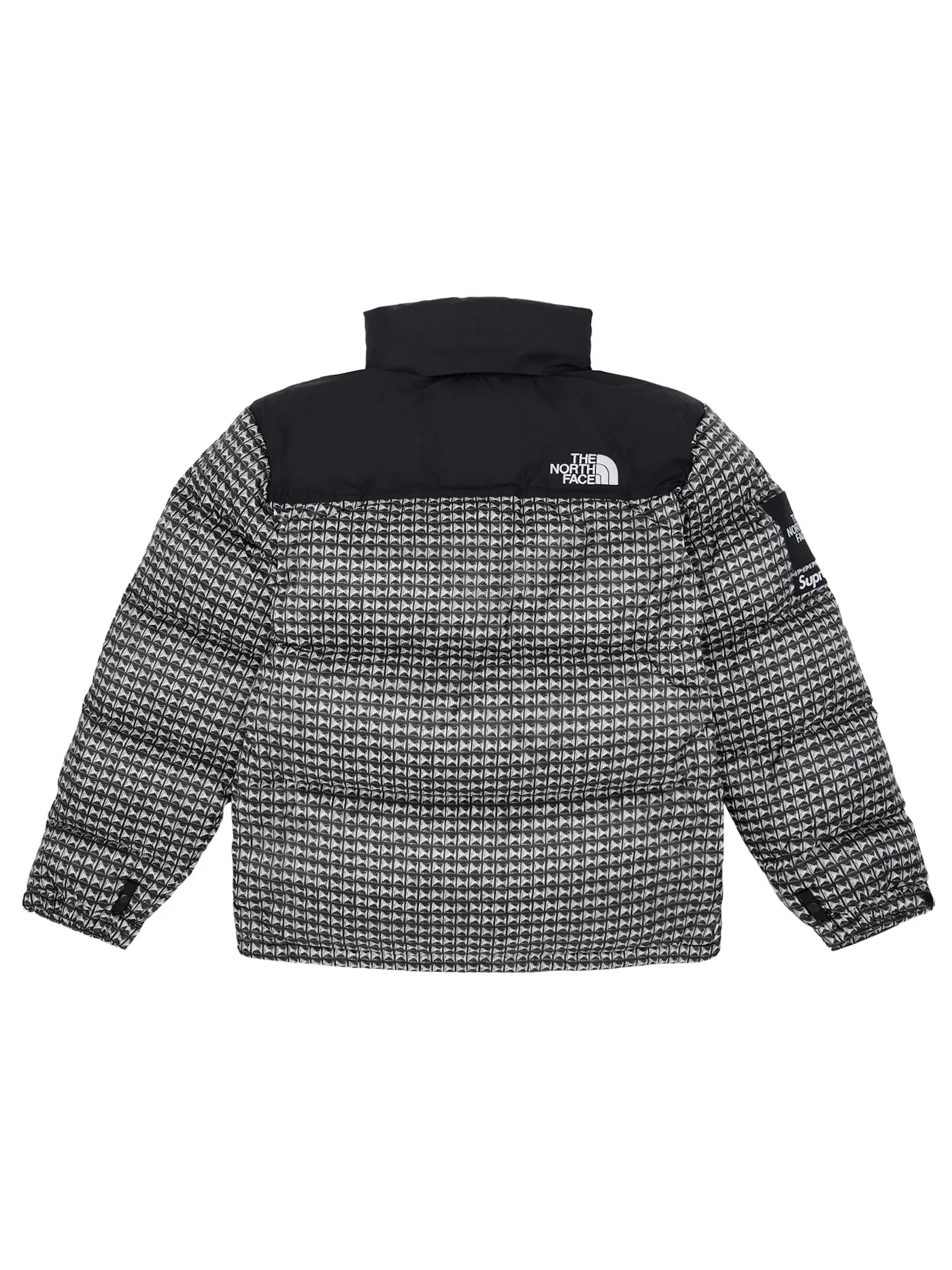 Мужская куртка с принтом The North Face Studded Nuptse Jacket Supreme — изображение 3 из 3, черный