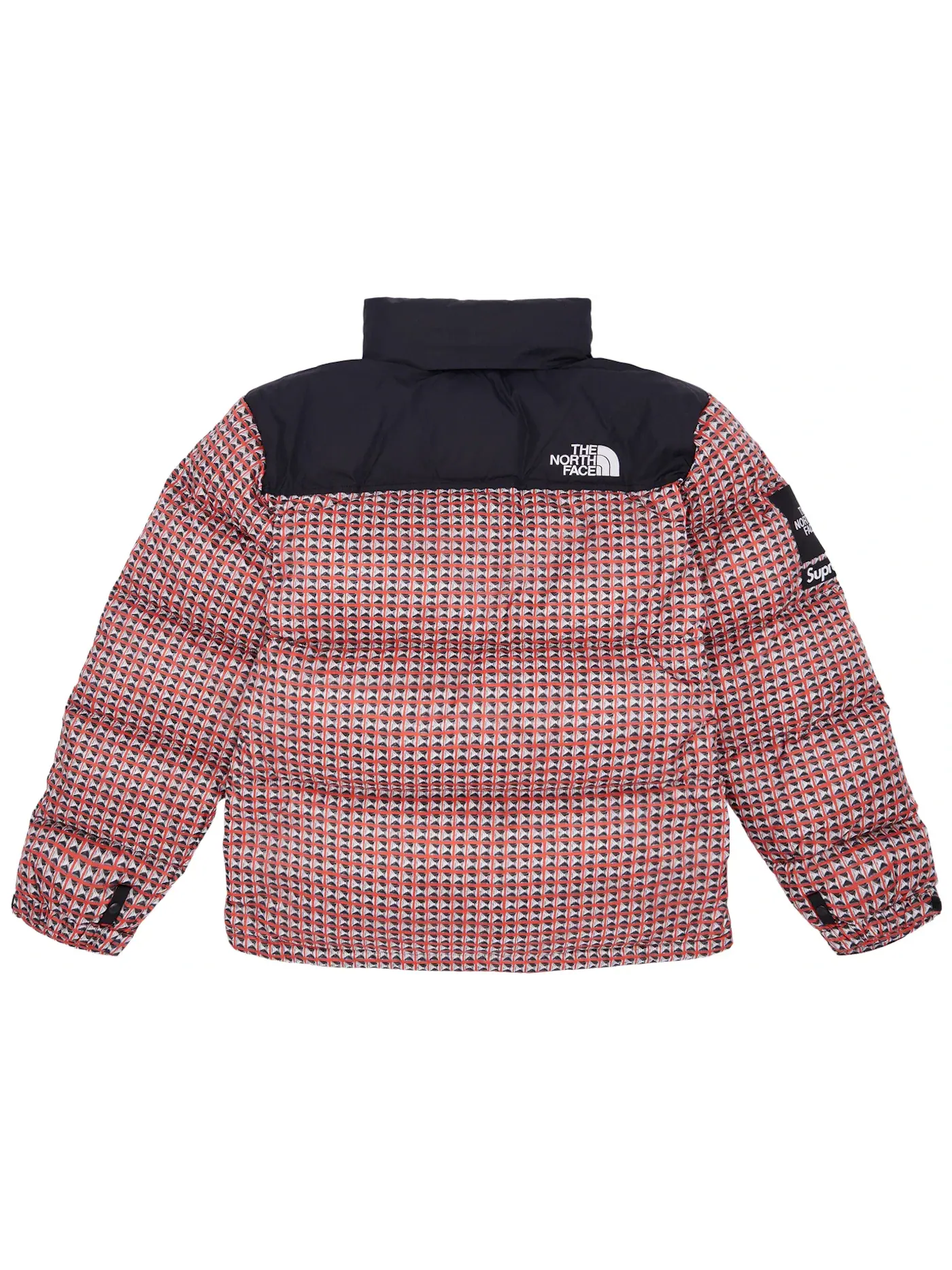 Мужская куртка с принтом Supreme The North Face Studded Nuptse Jacket — изображение 3 из 3, красный