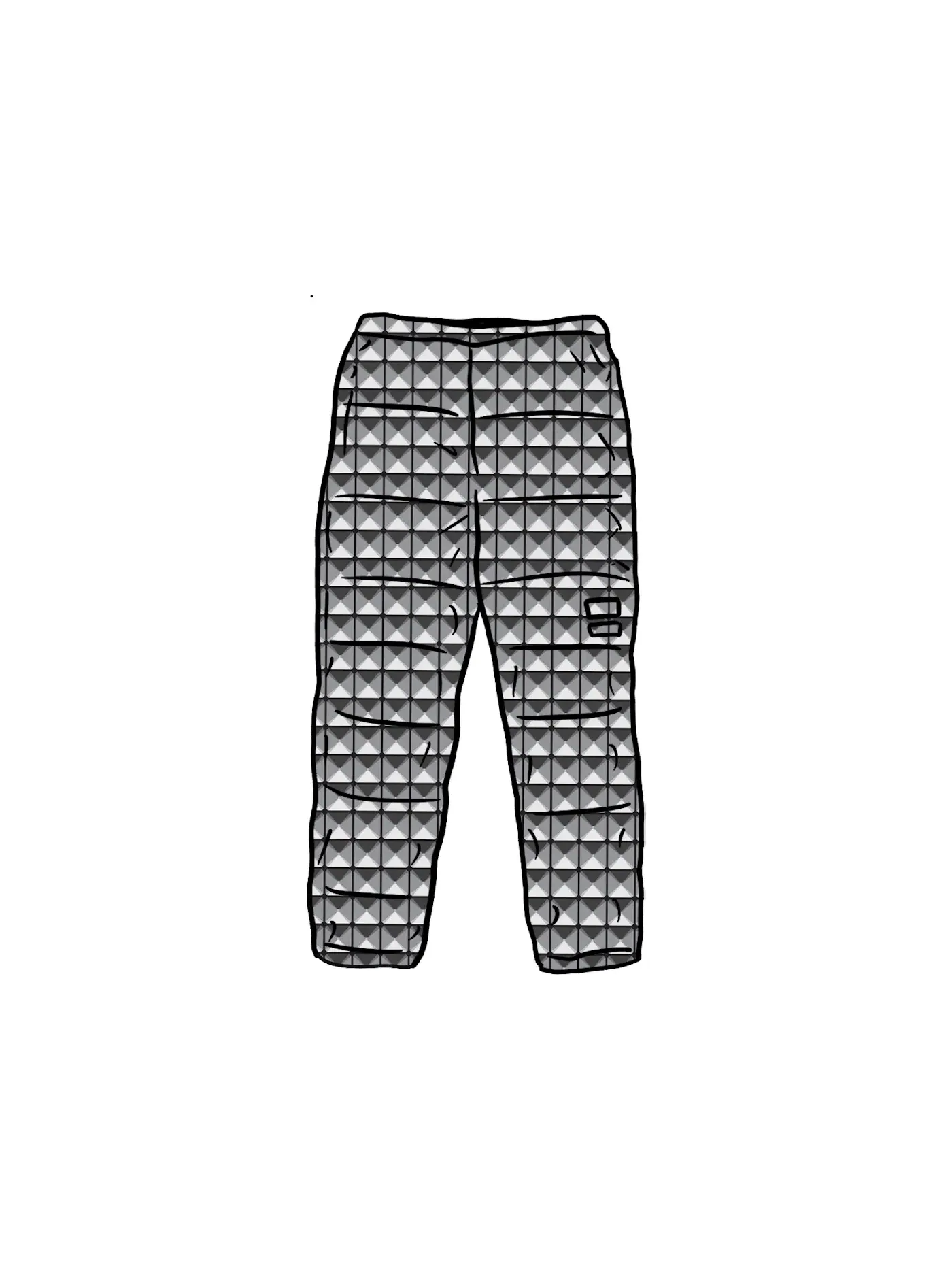 Мужские брюки с принтом The North Face Studded Nuptse Supreme — изображение 1 из 1, черный