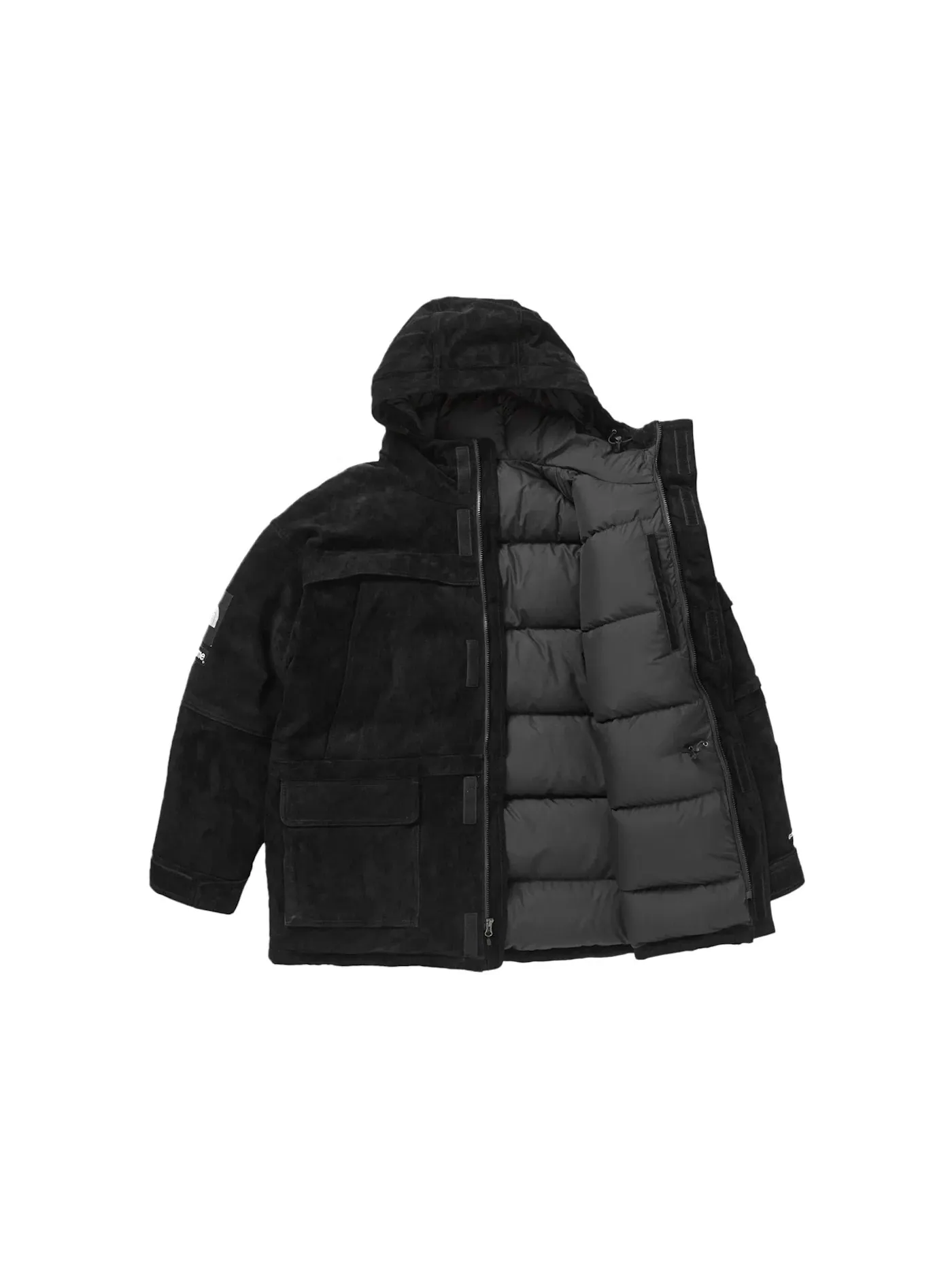 Мужское пальто из замши с наполнителем 600 Fill Down Parka Supreme — изображение 3 из 5, черный