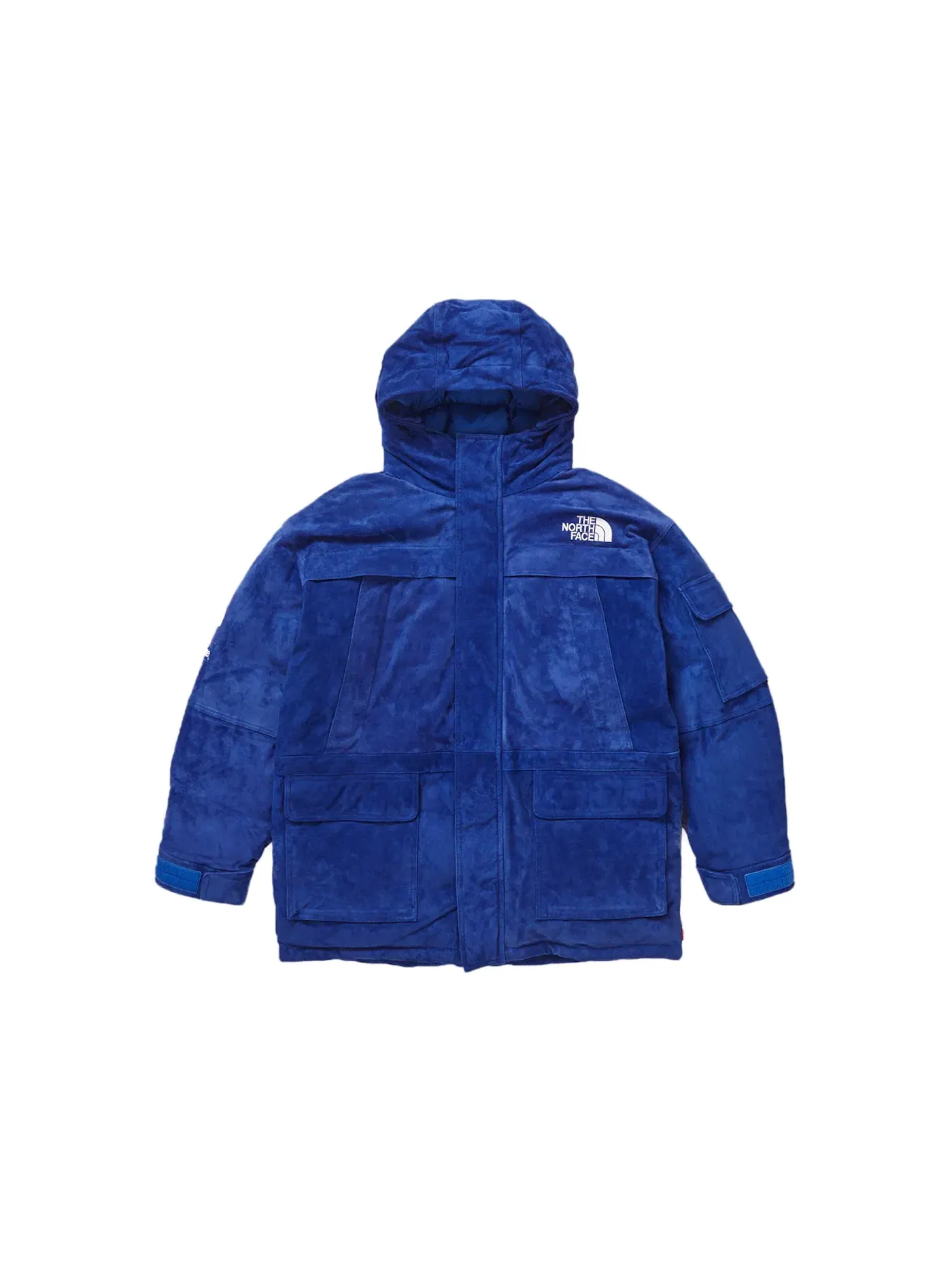Мужская куртка-парка с утеплителем из пуха Supreme The North Face Suede 600-Fill Down Parka — изображение 2 из 5, синий