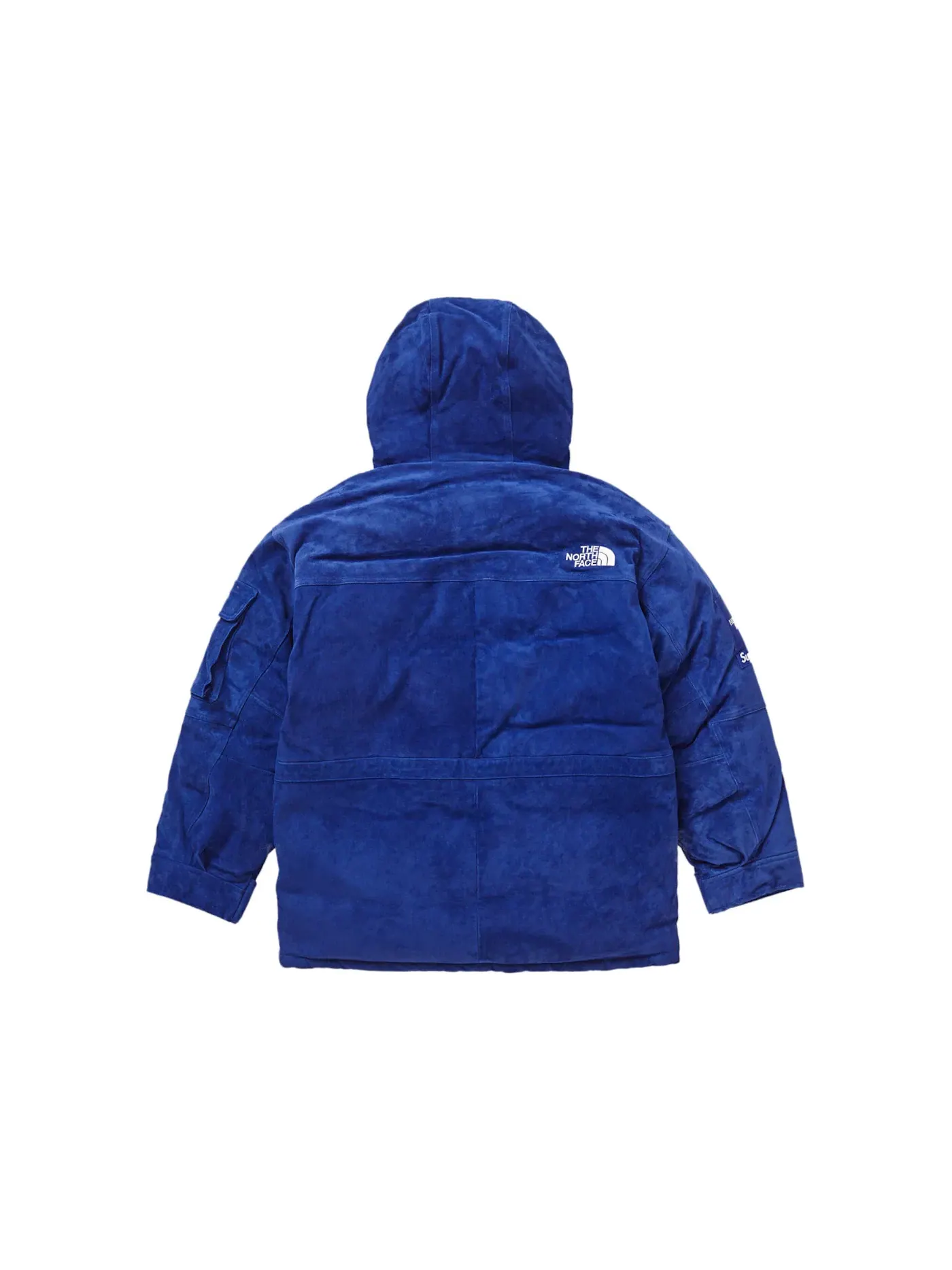 Мужская куртка-парка с утеплителем из пуха Supreme The North Face Suede 600-Fill Down Parka — изображение 4 из 5, синий