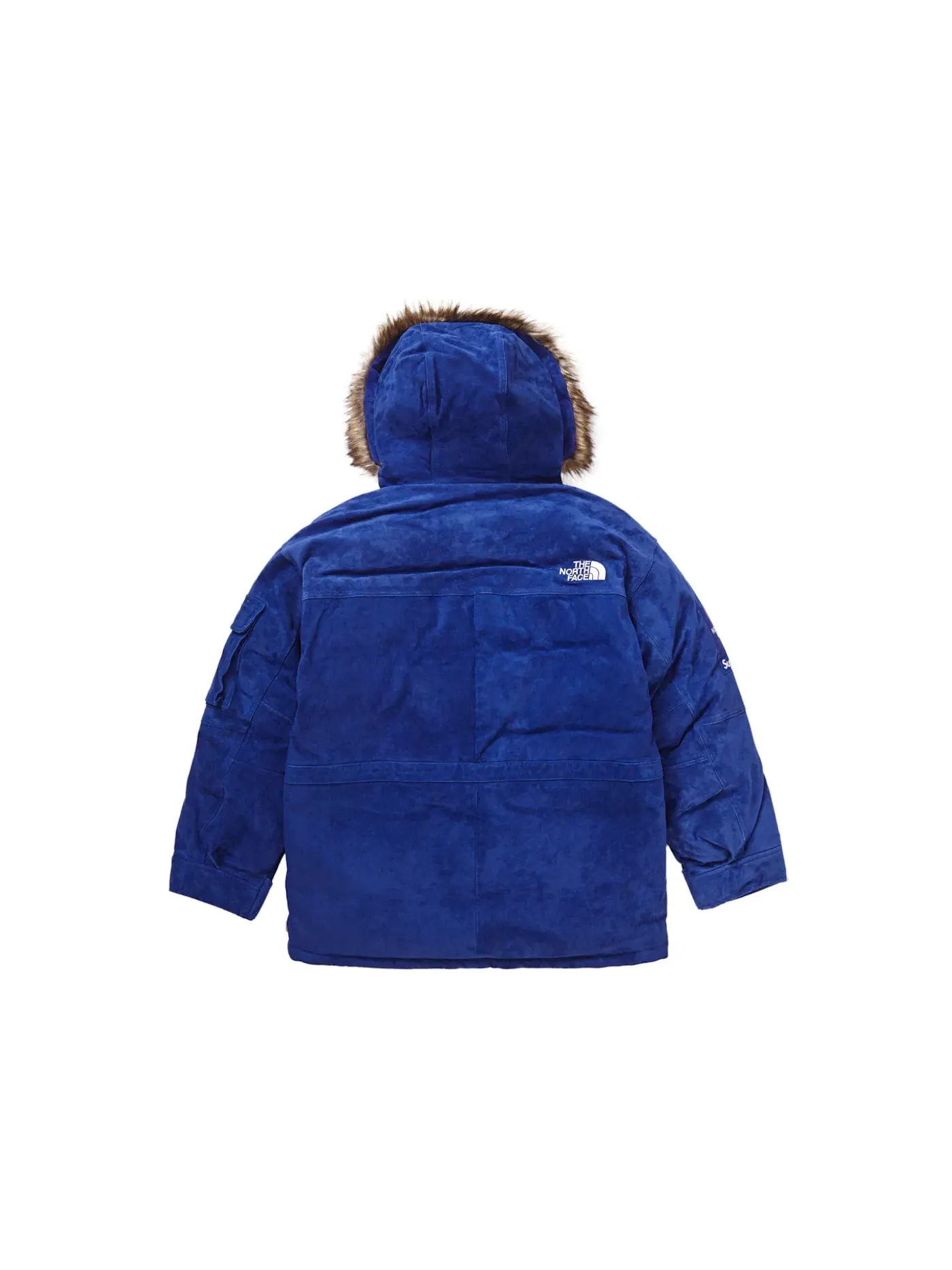 Мужская куртка-парка с утеплителем из пуха Supreme The North Face Suede 600-Fill Down Parka — изображение 5 из 5, синий