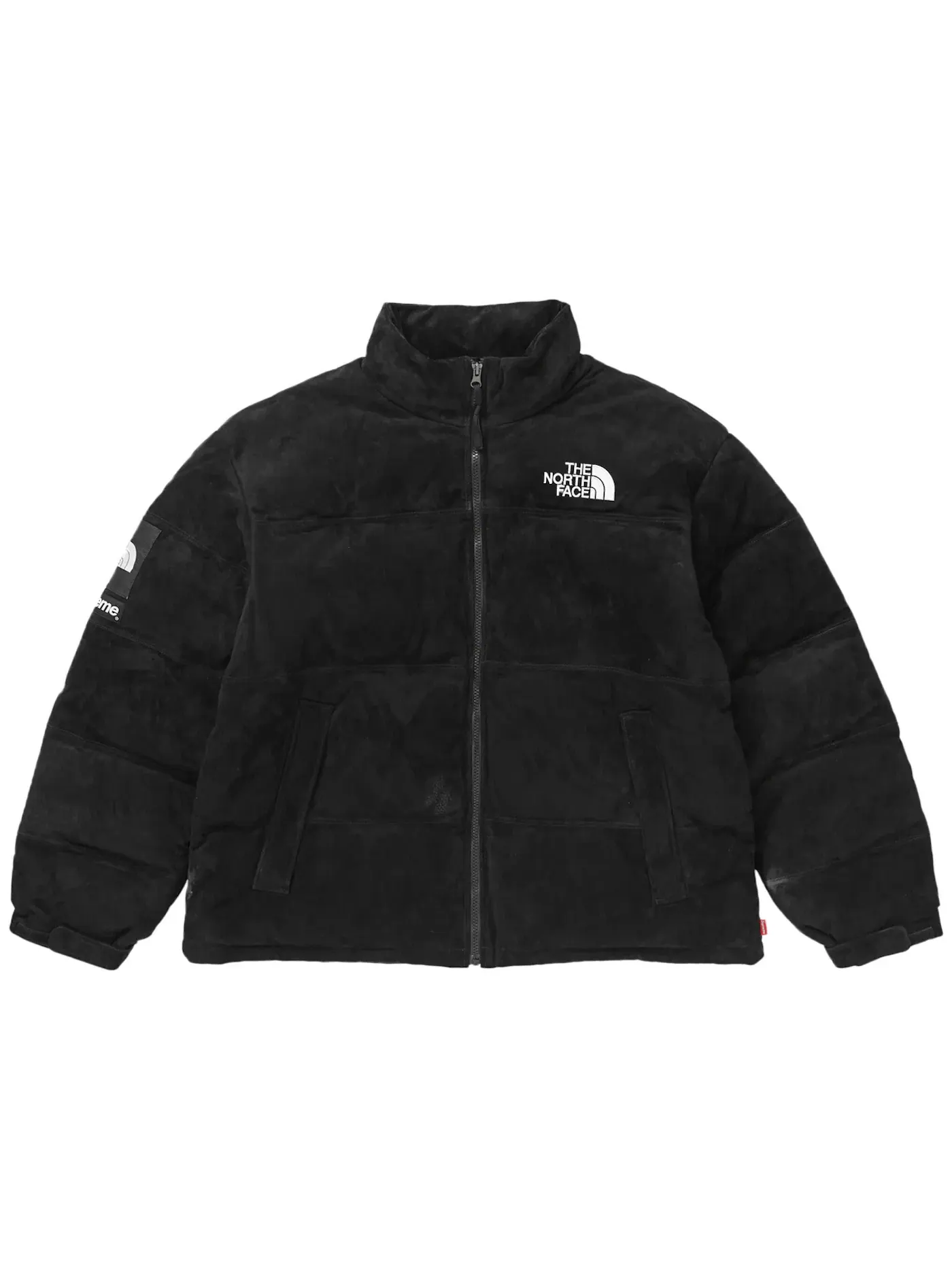 Мужская куртка из замши с принтом Nuptse Supreme The North Face — изображение 1 из 3, черный