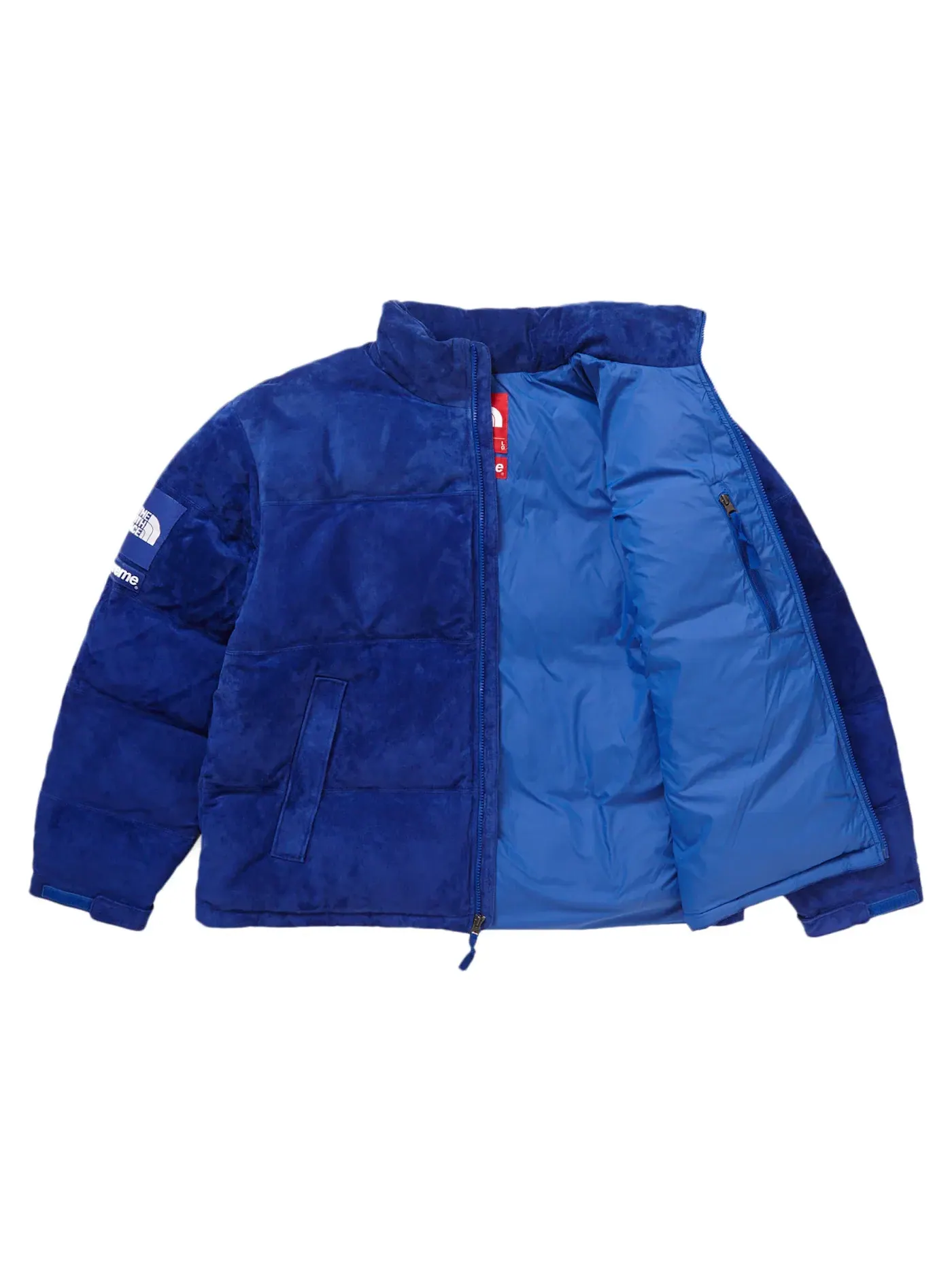 Мужская куртка из замши с принтом Jacket Supreme — изображение 2 из 3, синий