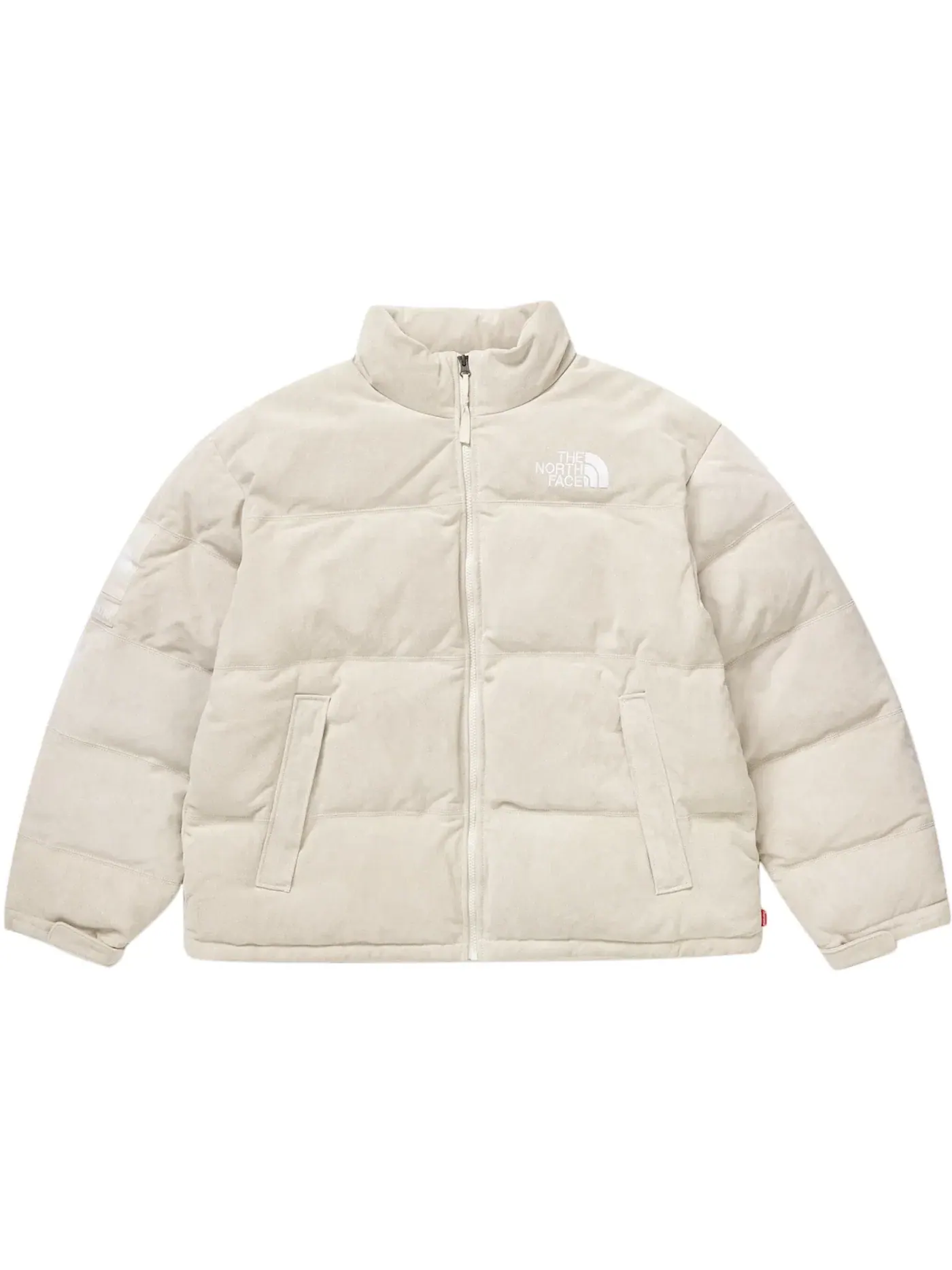 Мужская куртка из замши с утеплителем Nuptse Supreme — изображение 1 из 3, серый