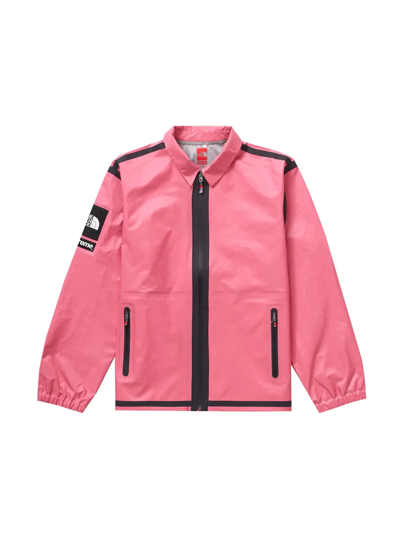 Мужская куртка с водонепроницаемой отделкой Supreme The North Face Summit Series Outer Tape Seam Coaches Jacket, розовый