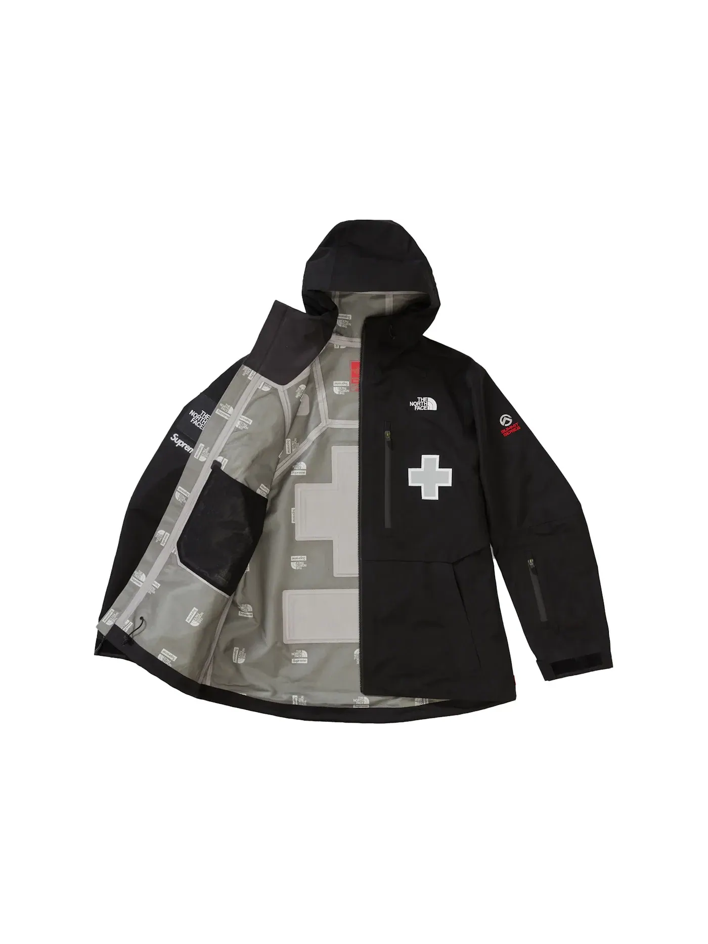Мужская куртка с принтом Summit Series Rescue Mountain Pro Supreme, The North Face — изображение 2 из 3, черный