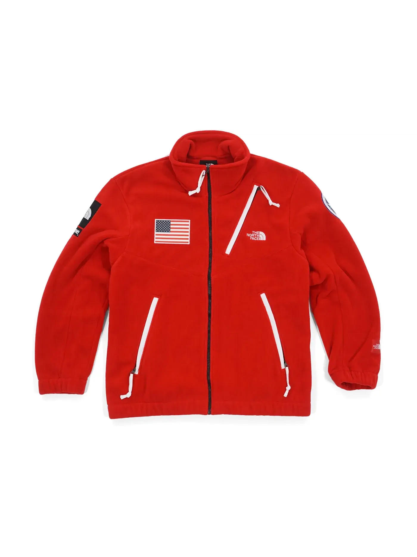 Мужская куртка-флис с принтом Supreme The North Face Trans Antarctica Expedition — изображение 1 из 1, красный