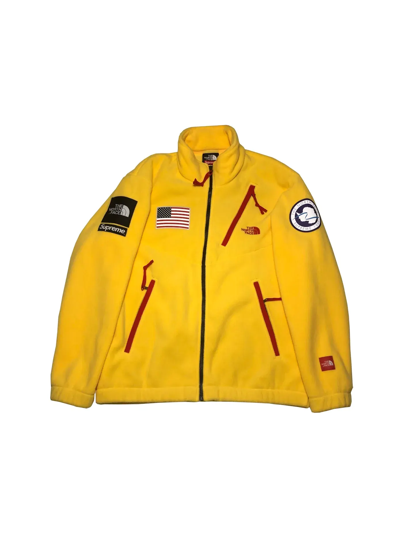 Мужская куртка-флис с принтом Supreme The North Face Trans Antarctica Expedition — изображение 1 из 1, желтый