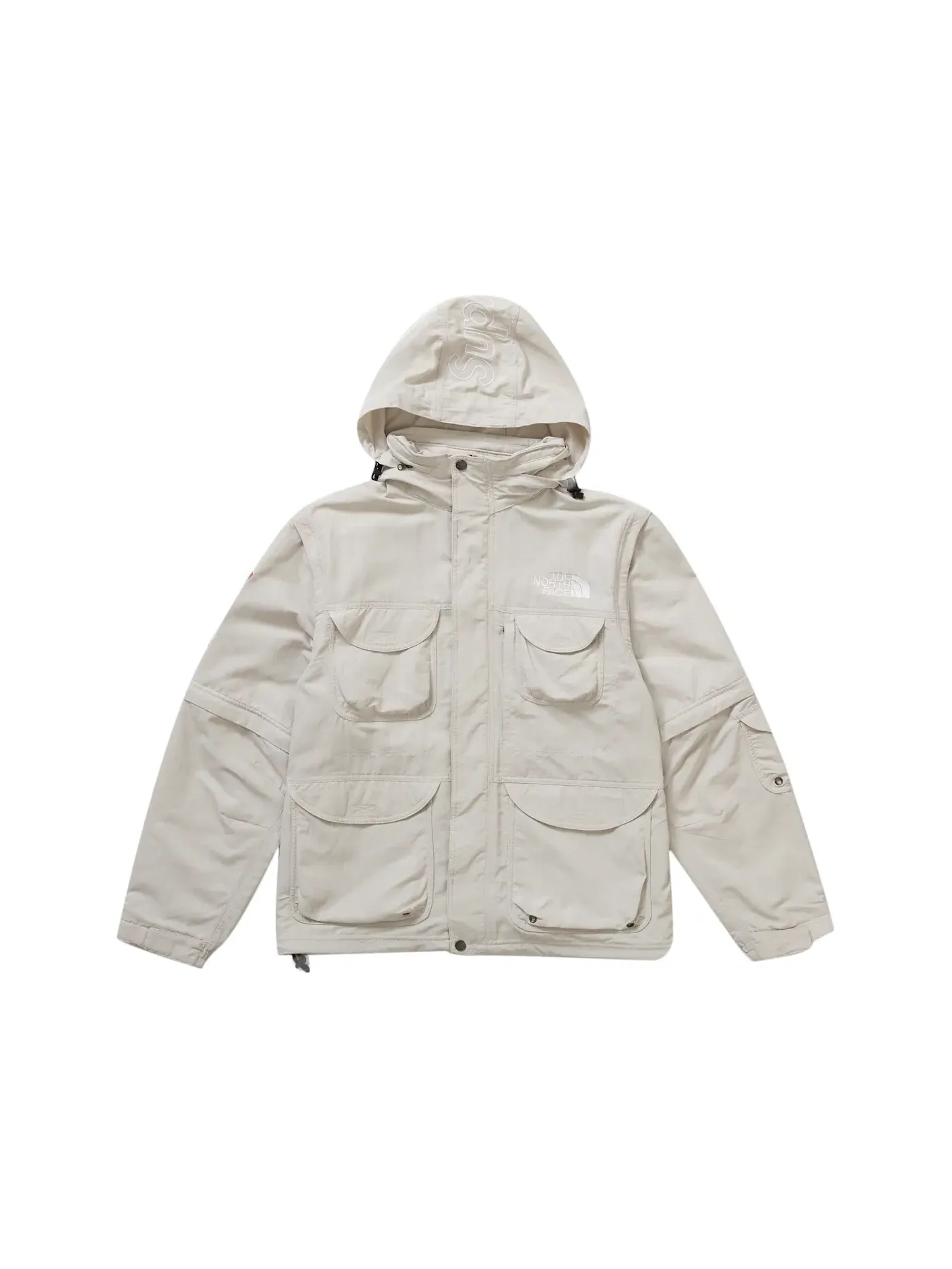 Мужская куртка-трансформер с принтом Supreme The North Face Trekking Convertible Jacket — изображение 1 из 3, белый