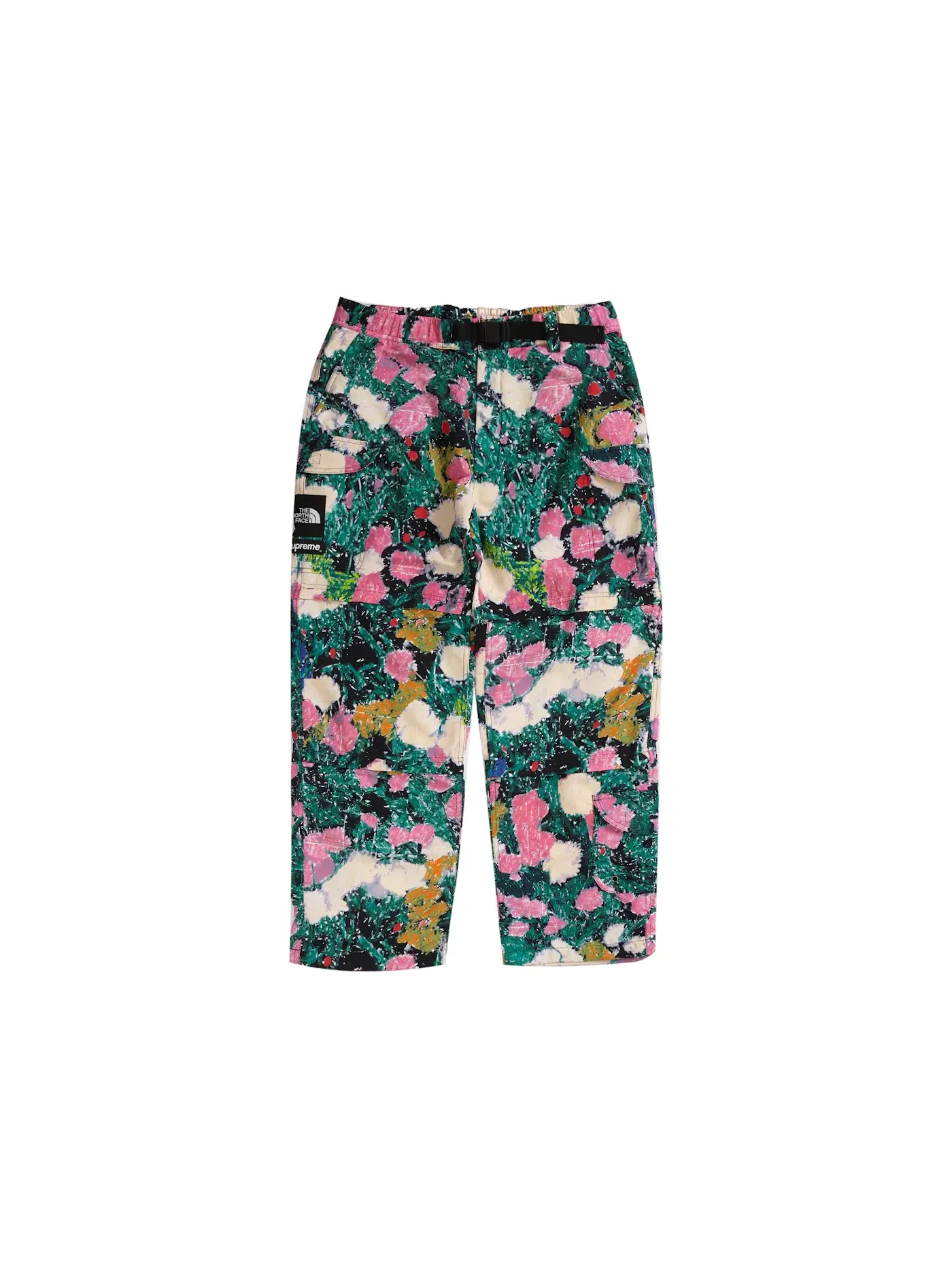 Мужские штаны с принтом Supreme The North Face Trekking Zip-Off Belted Pant, Flowers — изображение 1 из 3