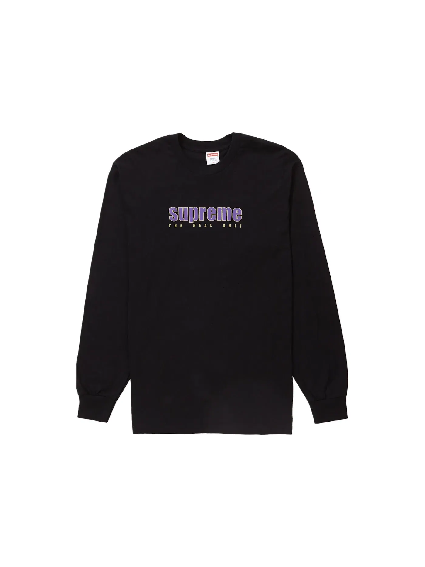 Мужская футболка с длинным рукавом с принтом Supreme Tee — изображение 1 из 2, черный