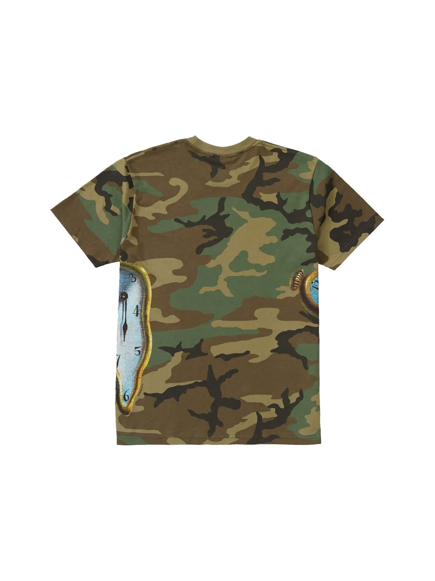 Мужская футболка с принтом The Persistence of Memory Supreme, Woodland Camo — изображение 2 из 2